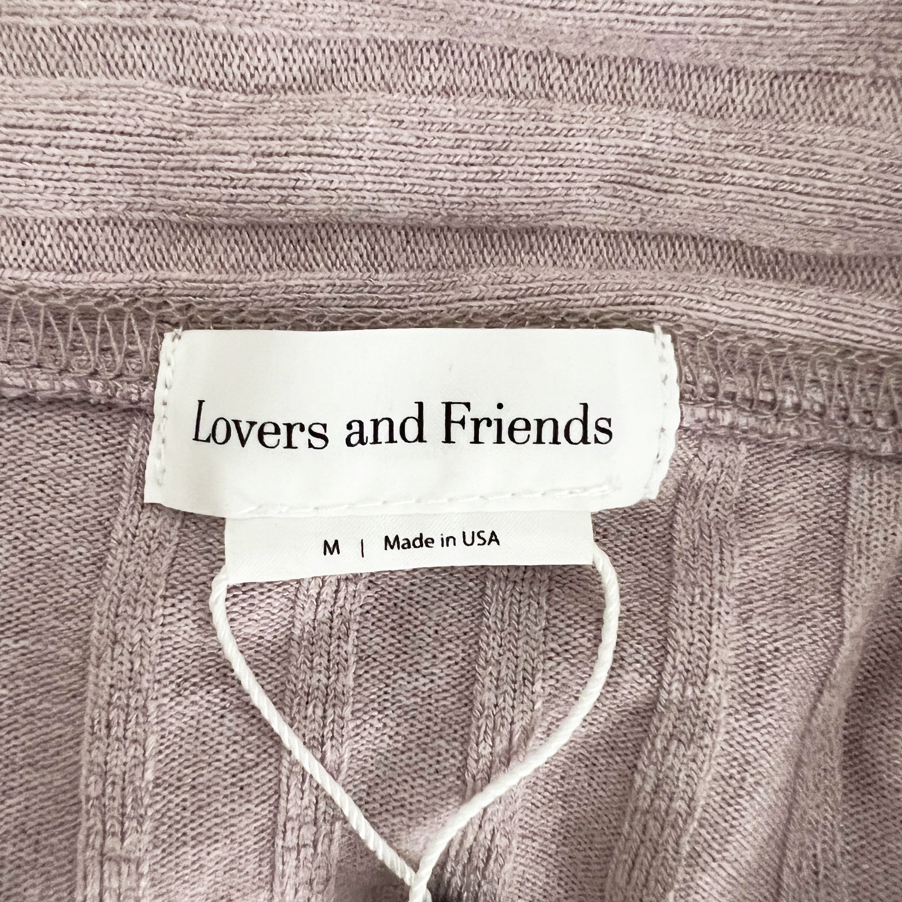 NEW Lovers + Friends Ribbed Knit Stretch Belted Open Front Kimono Cardigan Mauve