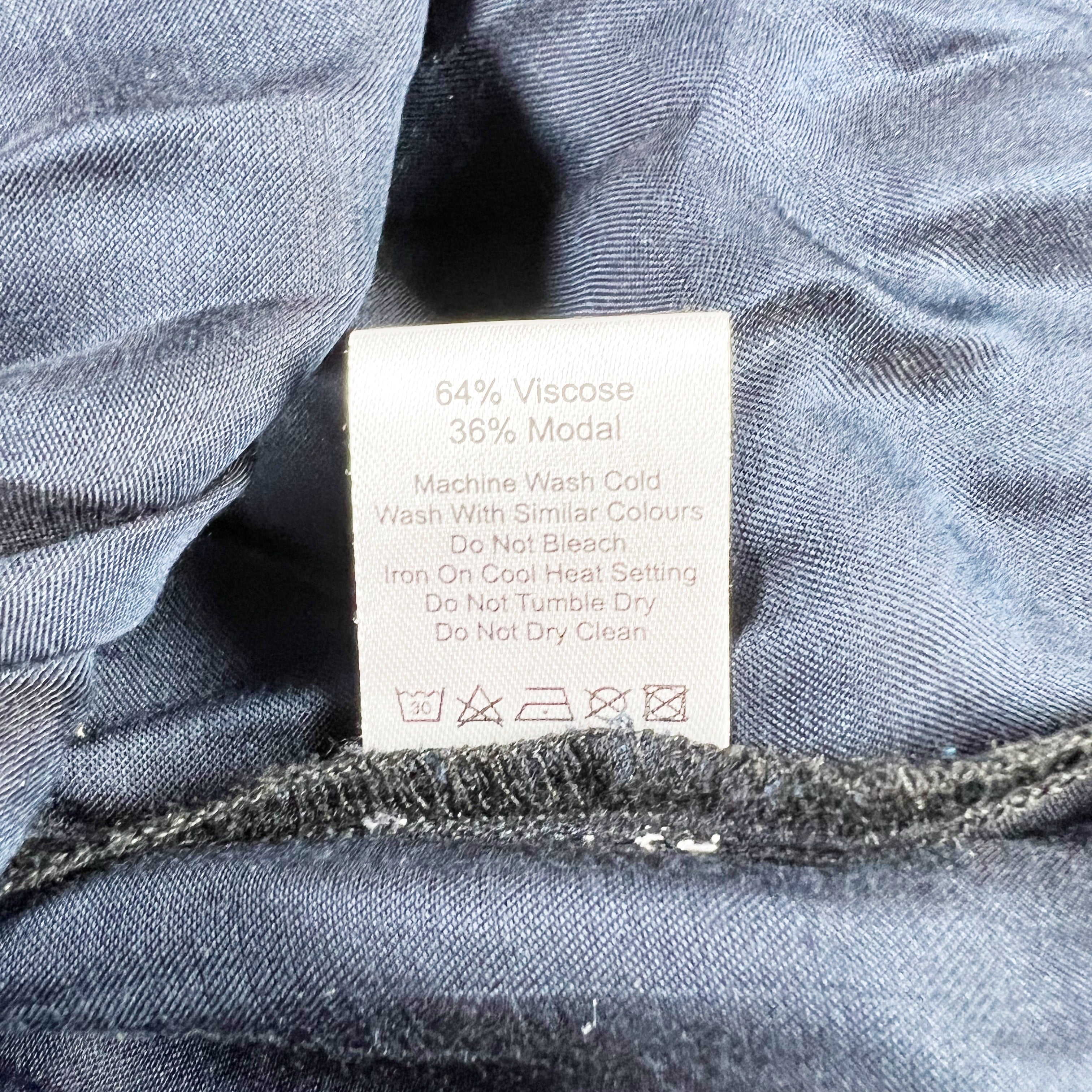 Able Tatiana Satin Collared Long Sleeve Button Front Blouse Shirt Black Small