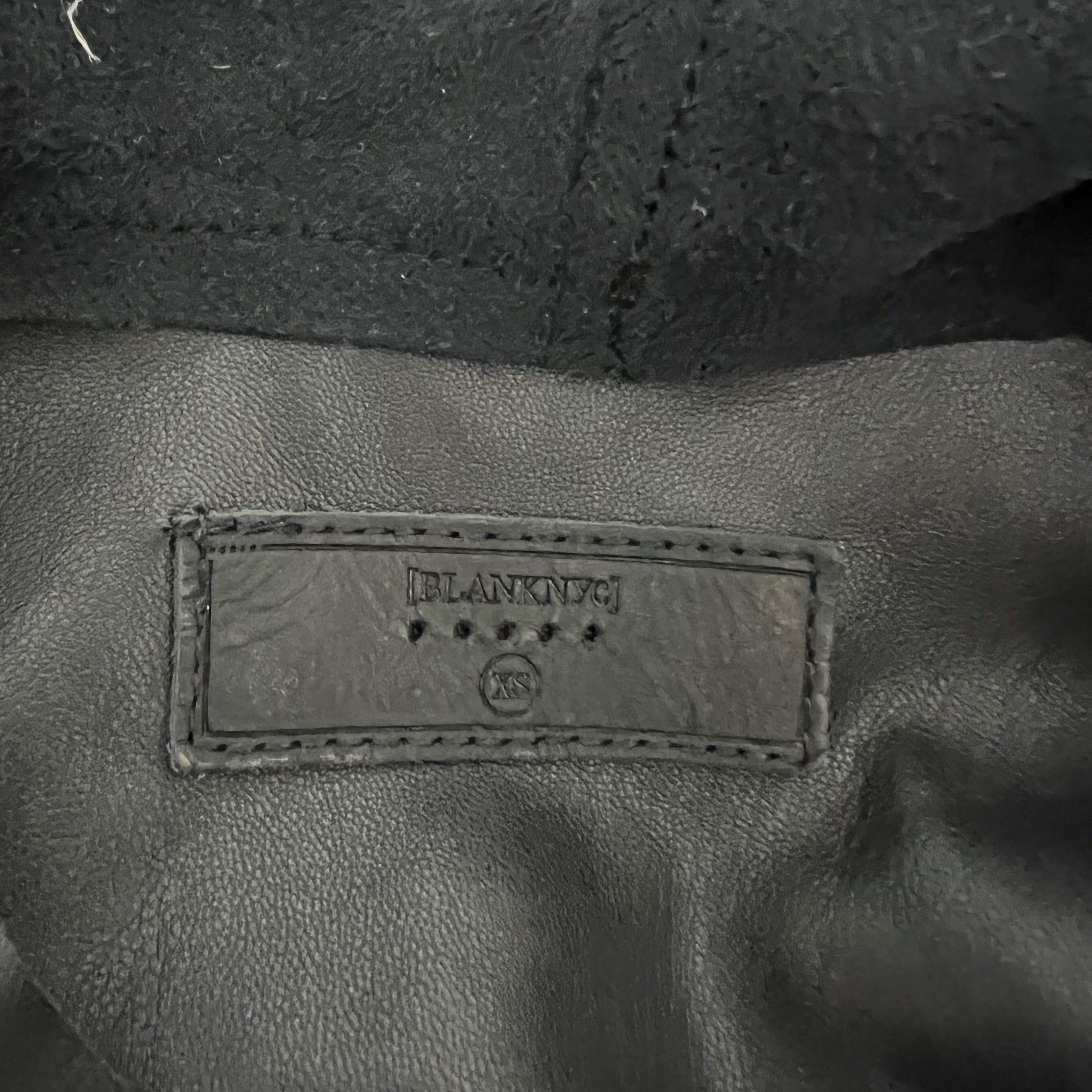 BlankNYC Faux Vegan Leather Waterfall Asymmetrical Zip Motorcycle Jacket Coat XS