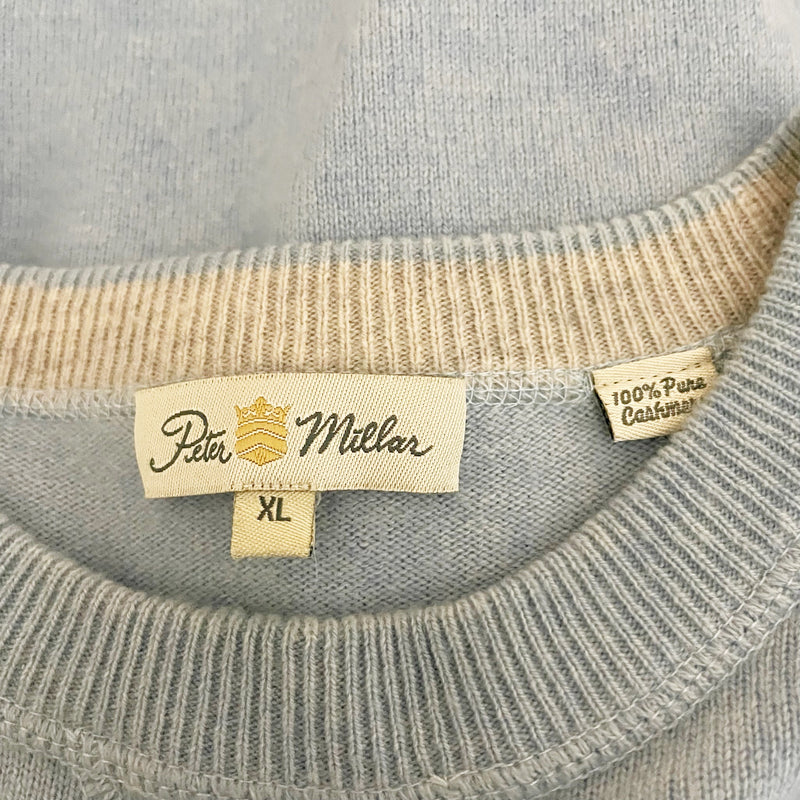 Peter Millar Men's 100% Pure Cashmere Knit Stretch Crew Neck Pullover Sweater XL