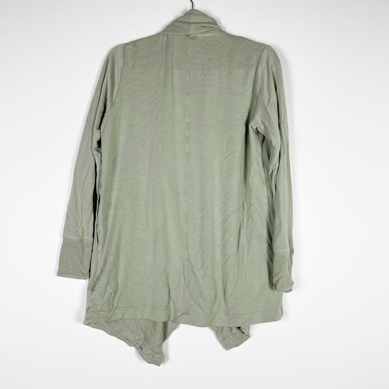 Athleta Women's Pranayama Restore Nirvana Open Front Cardigan Wrap Fern Green S