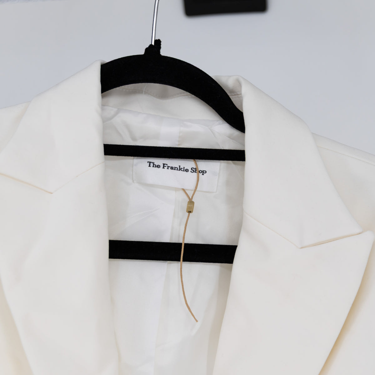 The Frankie Shop Women's Cotton Two Button Blazer Jacket Solid White M/L