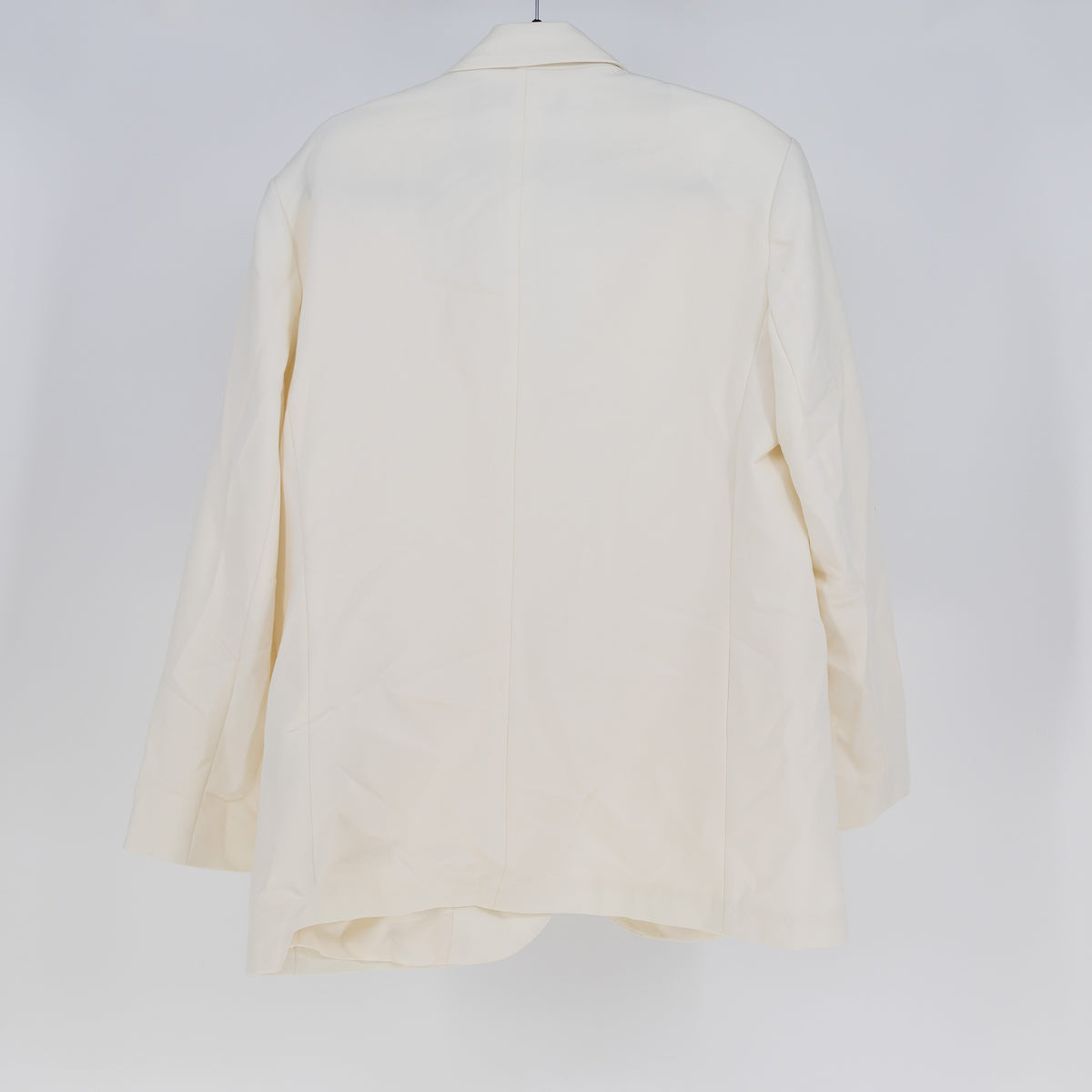 NEW Zara Women's One Button Woven Stretch Oversized Blazer Jacket Ivory XL