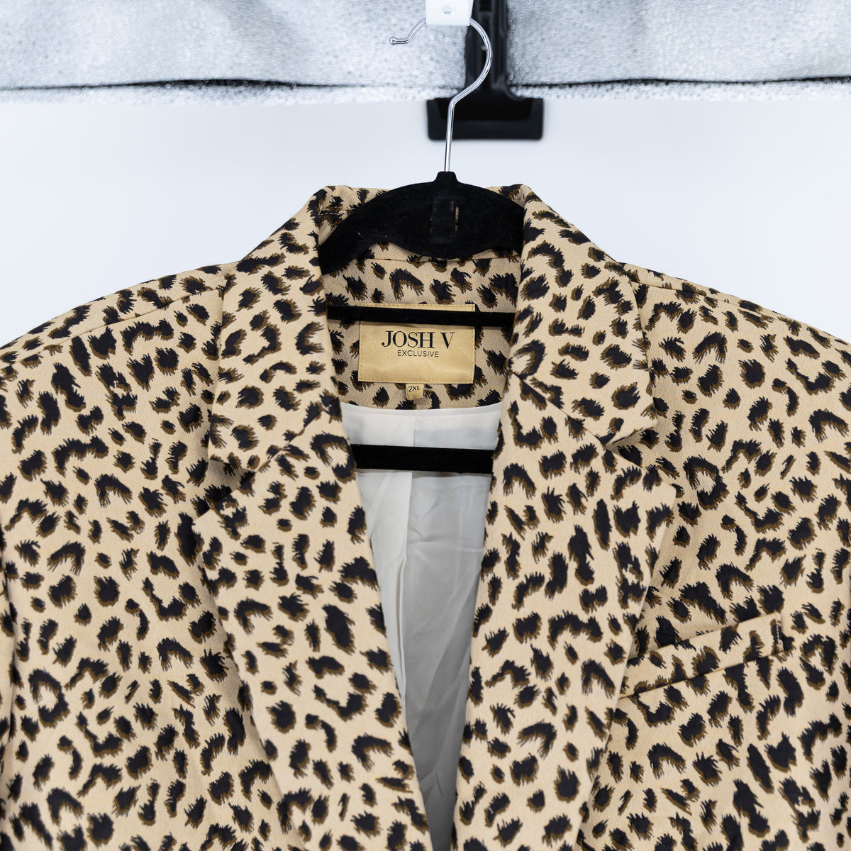 Josh V Charlize Regular Fit Cheetah Leopard Animal Print Pattern Blazer Jacket