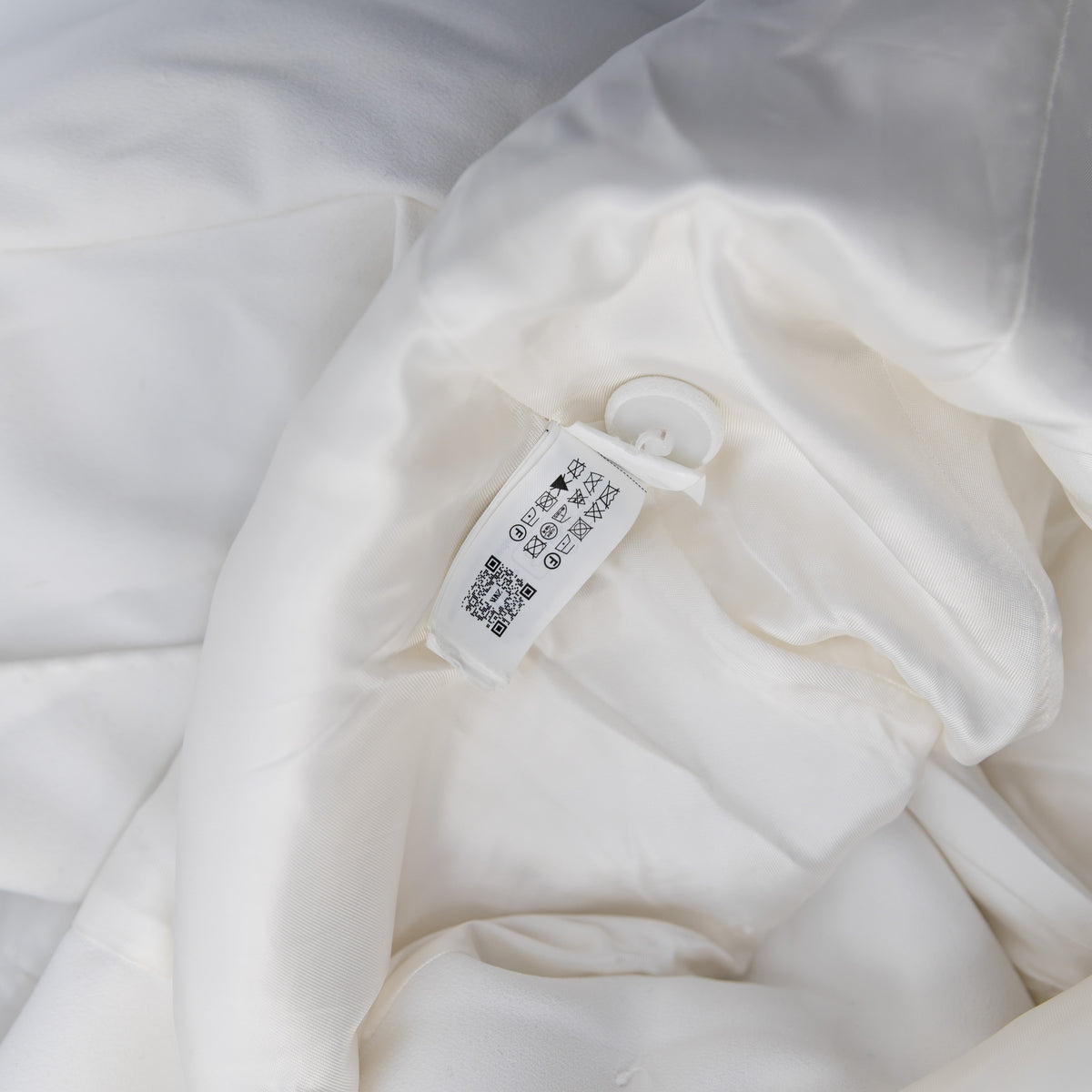 Zara Women's Covered Button Double Breasted Blazer Jacket Slid White XL
