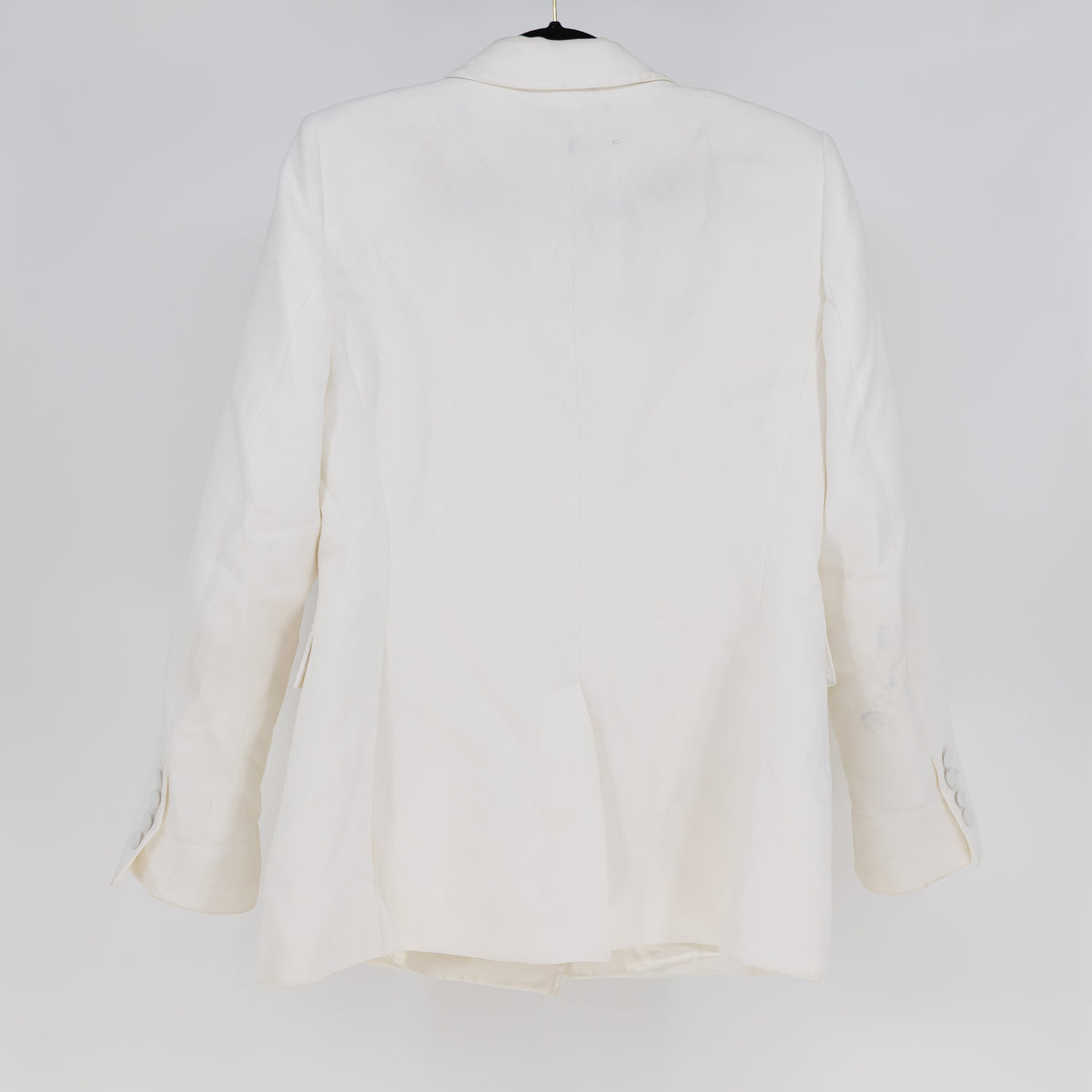 Zara Women's Covered Button Double Breasted Blazer Jacket Slid White XL