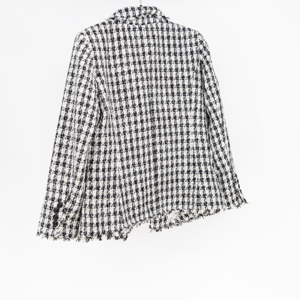 NEW White House Black Market Houndstooth Woven Textured Blazer Jacket 12