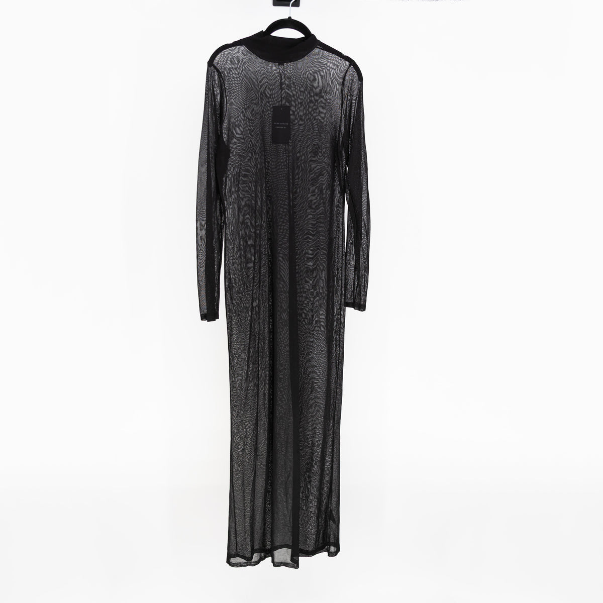 NEW Reiss Atelier Imelda Sheer Knit Mesh Long Sleeve Maxi Dress Black Large