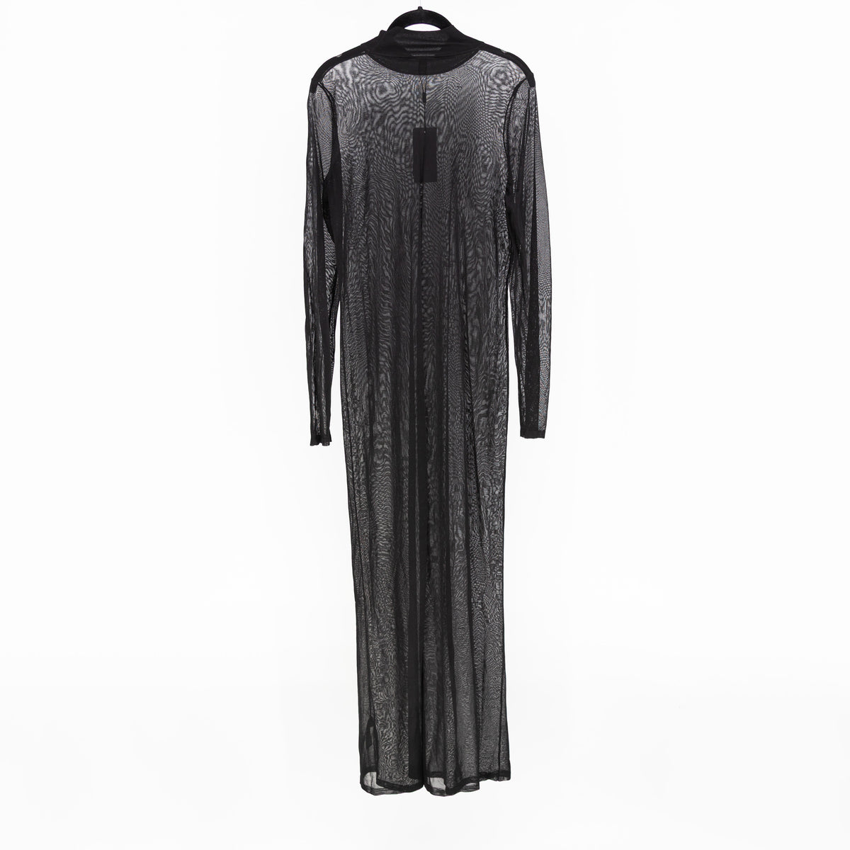 NEW Reiss Atelier Imelda Sheer Knit Mesh Long Sleeve Maxi Dress Black Large