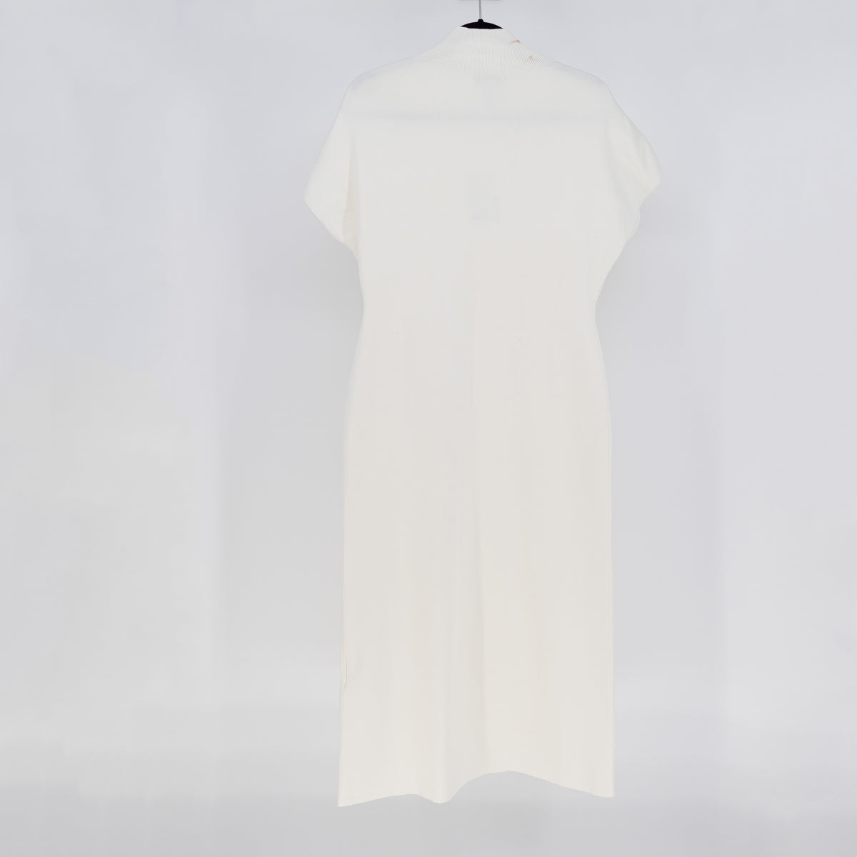 NEW COS Stretch Knit Faux Corset Short Sleeve Mock Sweater Dress Ivory Large