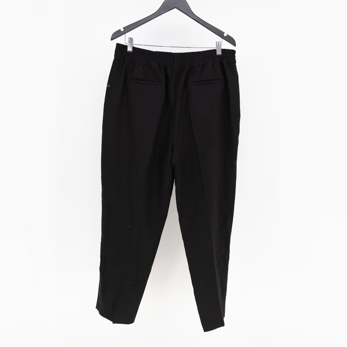 NEW Zara Women's Mid Rise Sailor Button Straight Leg Trouser Pants Black XXL