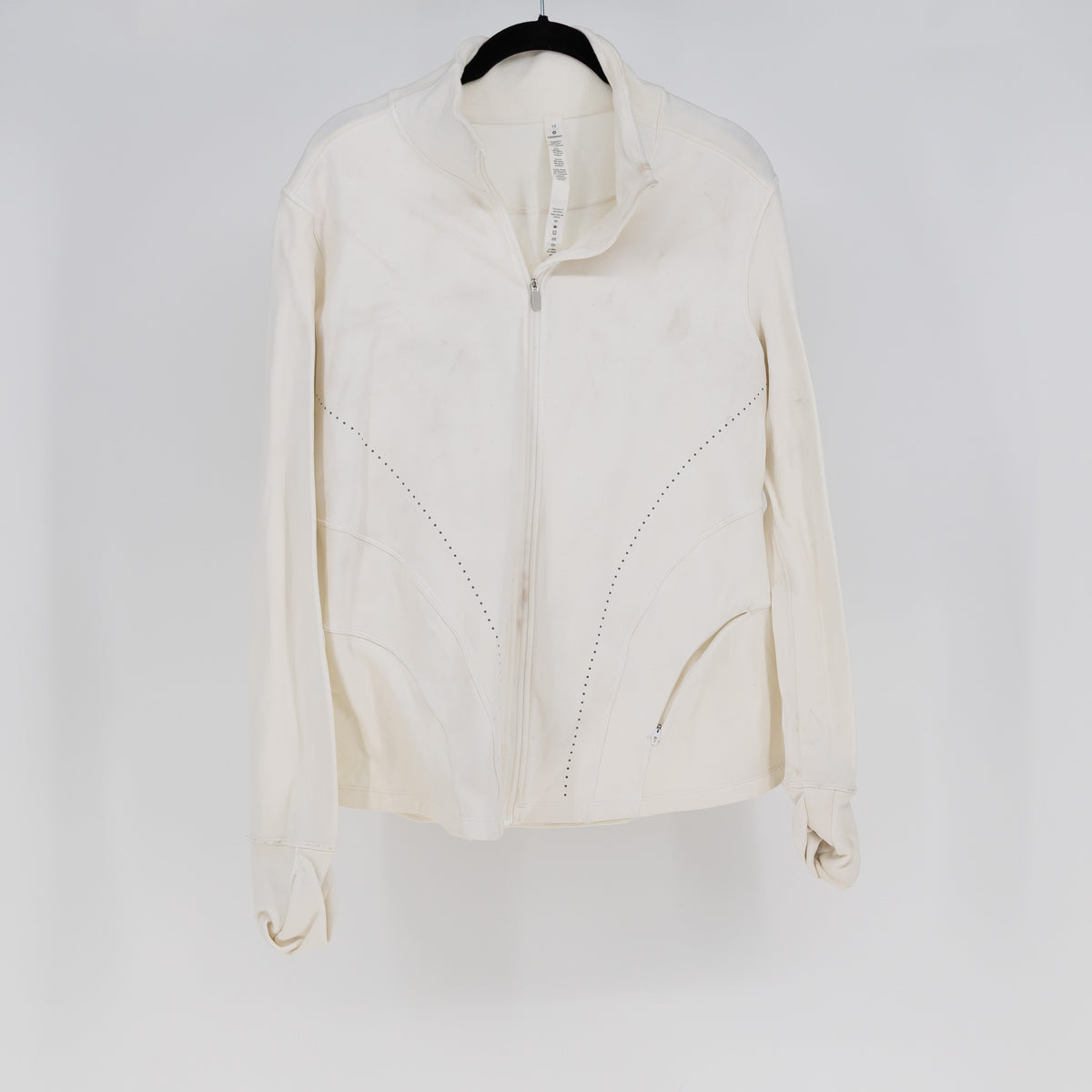 Lululemon Women's Flash Forward Full Zip Athletic Lightweight Jacket White 12