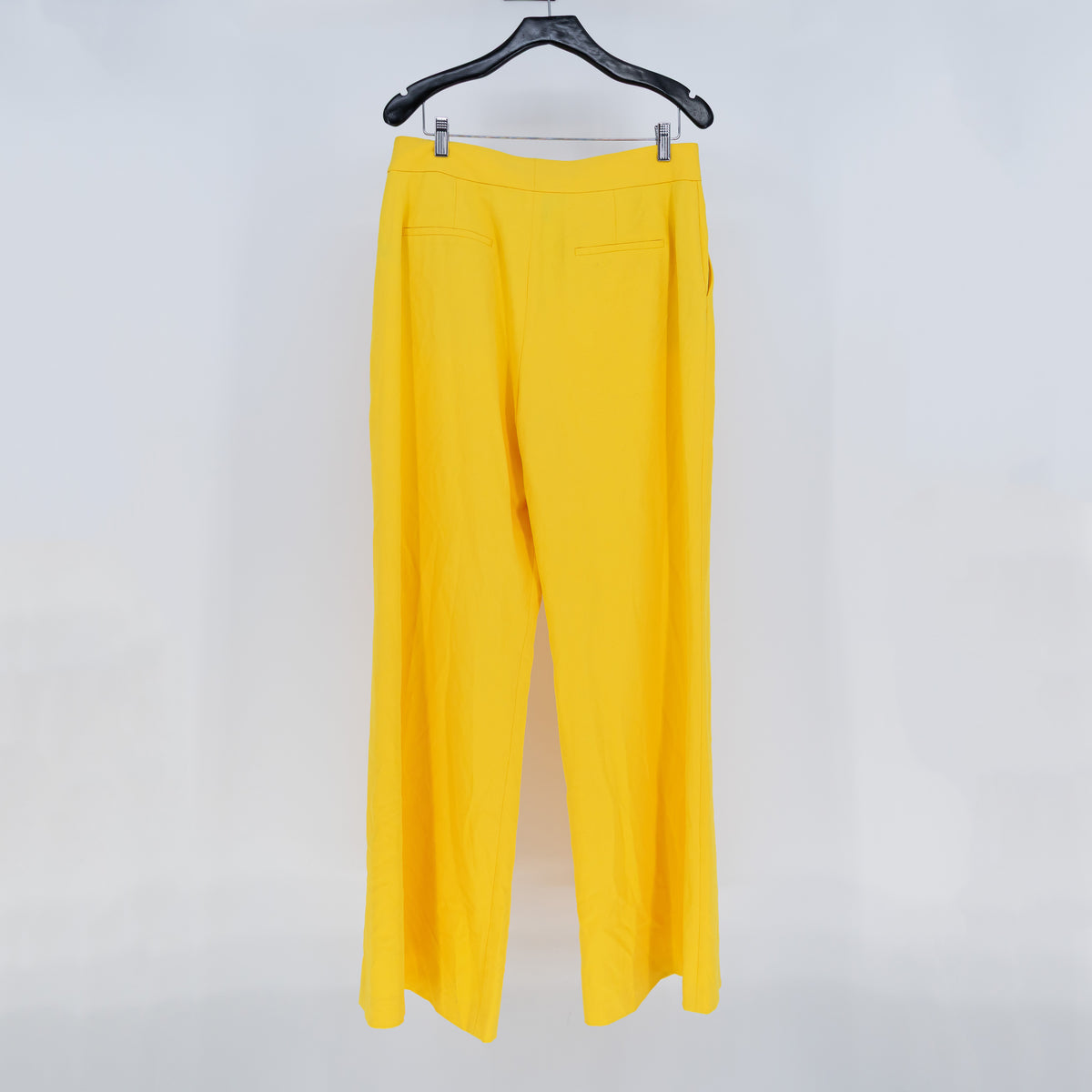 NEW Alice And Olivia Mid Rise Crepe Straight Leg Ankle Length Pants Golden Rod