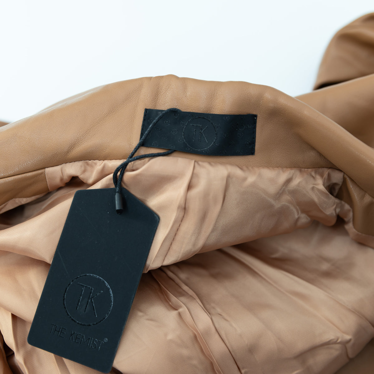 NEW The Kemist Saint Remy Faux Vegan Leather Trench Coat Jacket Brown XL