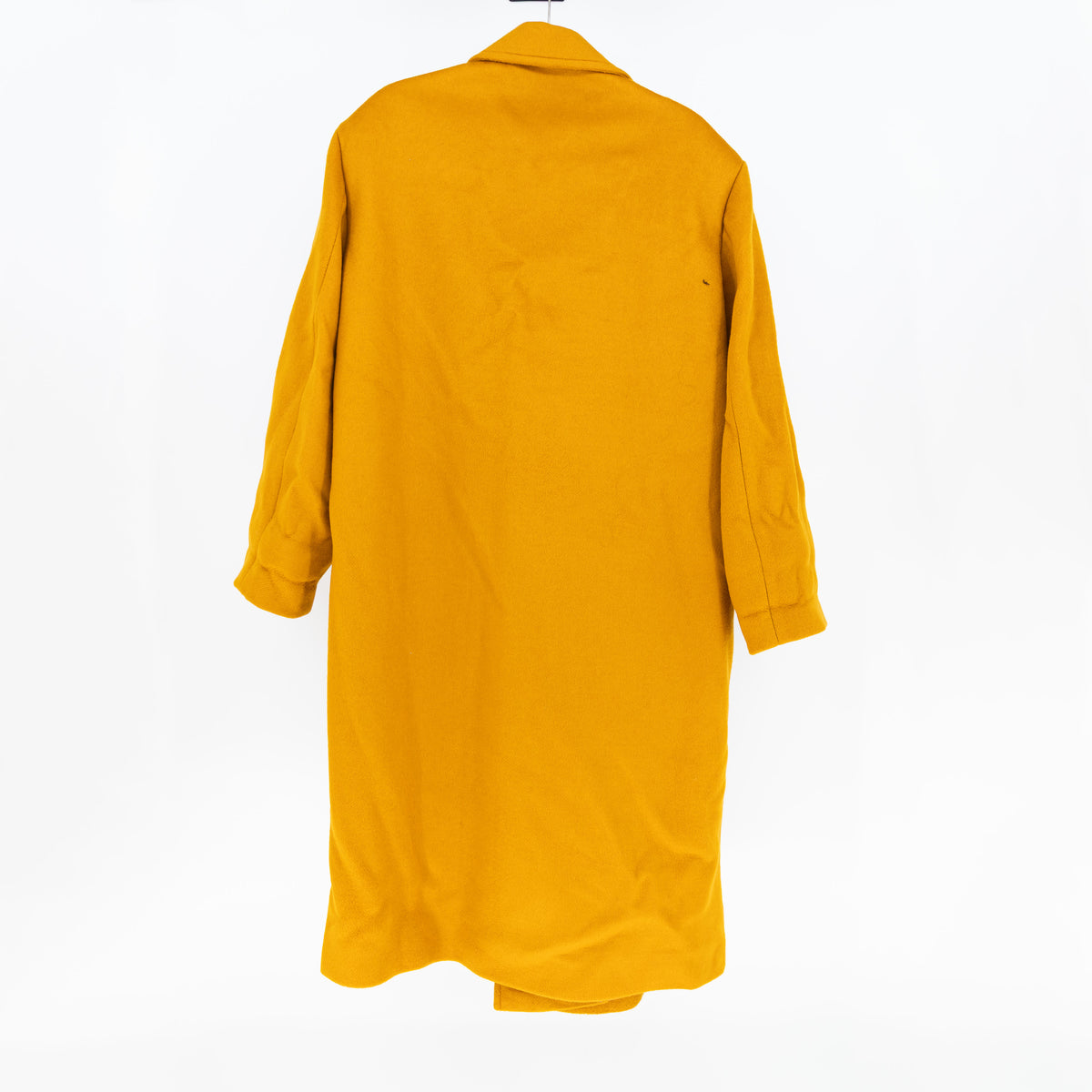 Paper Moon Women's Felt Asymmetrical One Button Pea Coat Jacket Yellow XL
