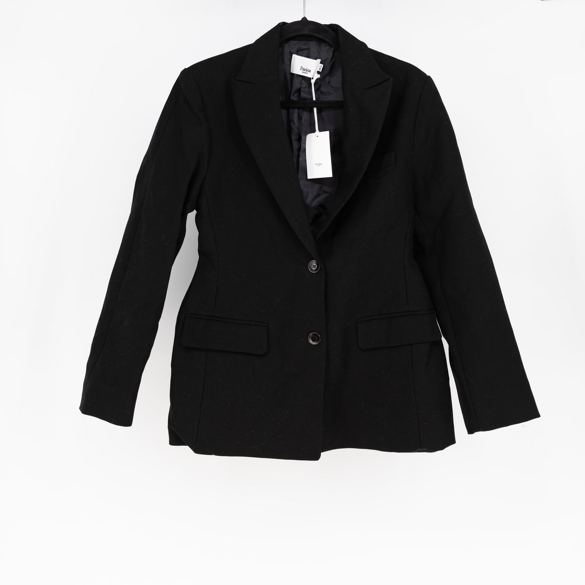 NEW The Frankie Shop Colette Hourglass Single Breasted Blazer Jacket Black M/L