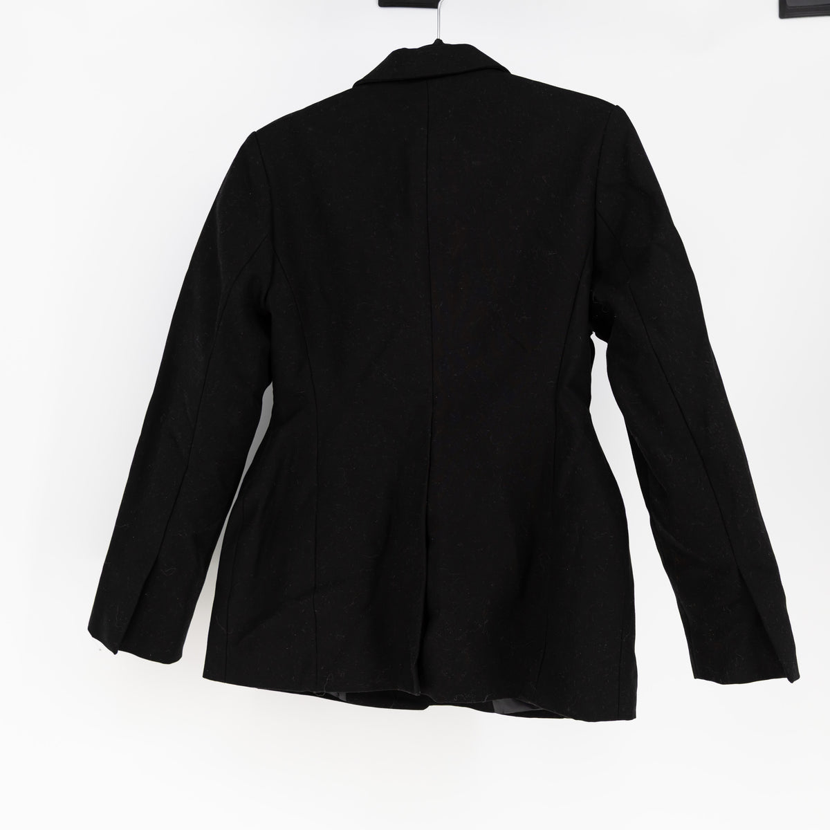 NEW The Frankie Shop Colette Hourglass Single Breasted Blazer Jacket Black M/L