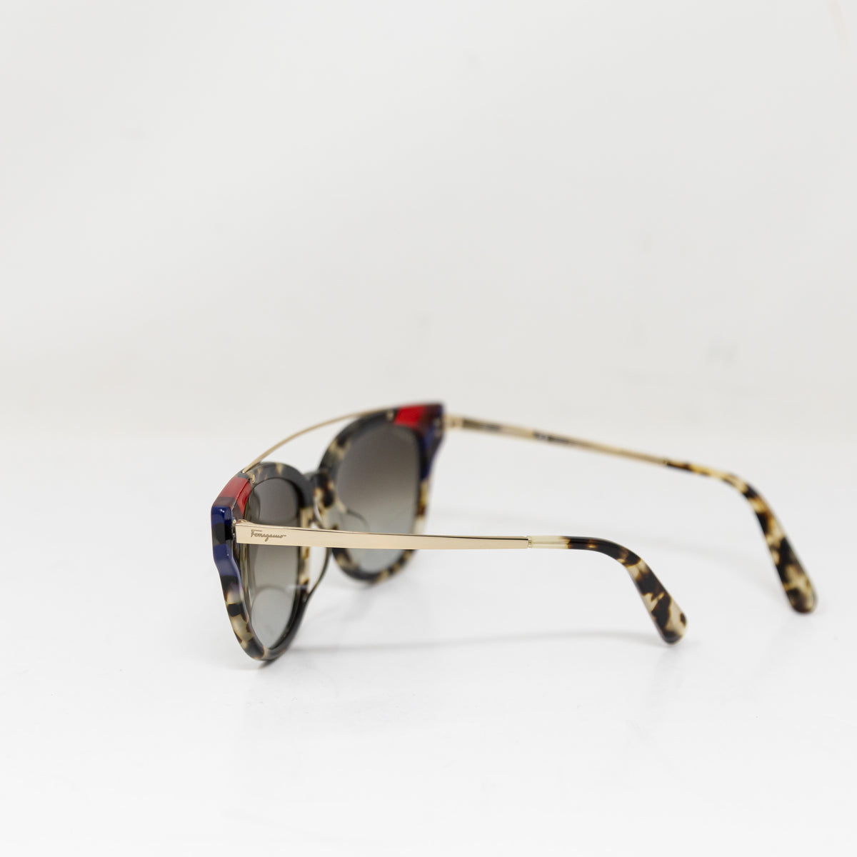 Salvatore Ferragamo Women's Made In Italy Havana Gold Tortoise Sunglasses