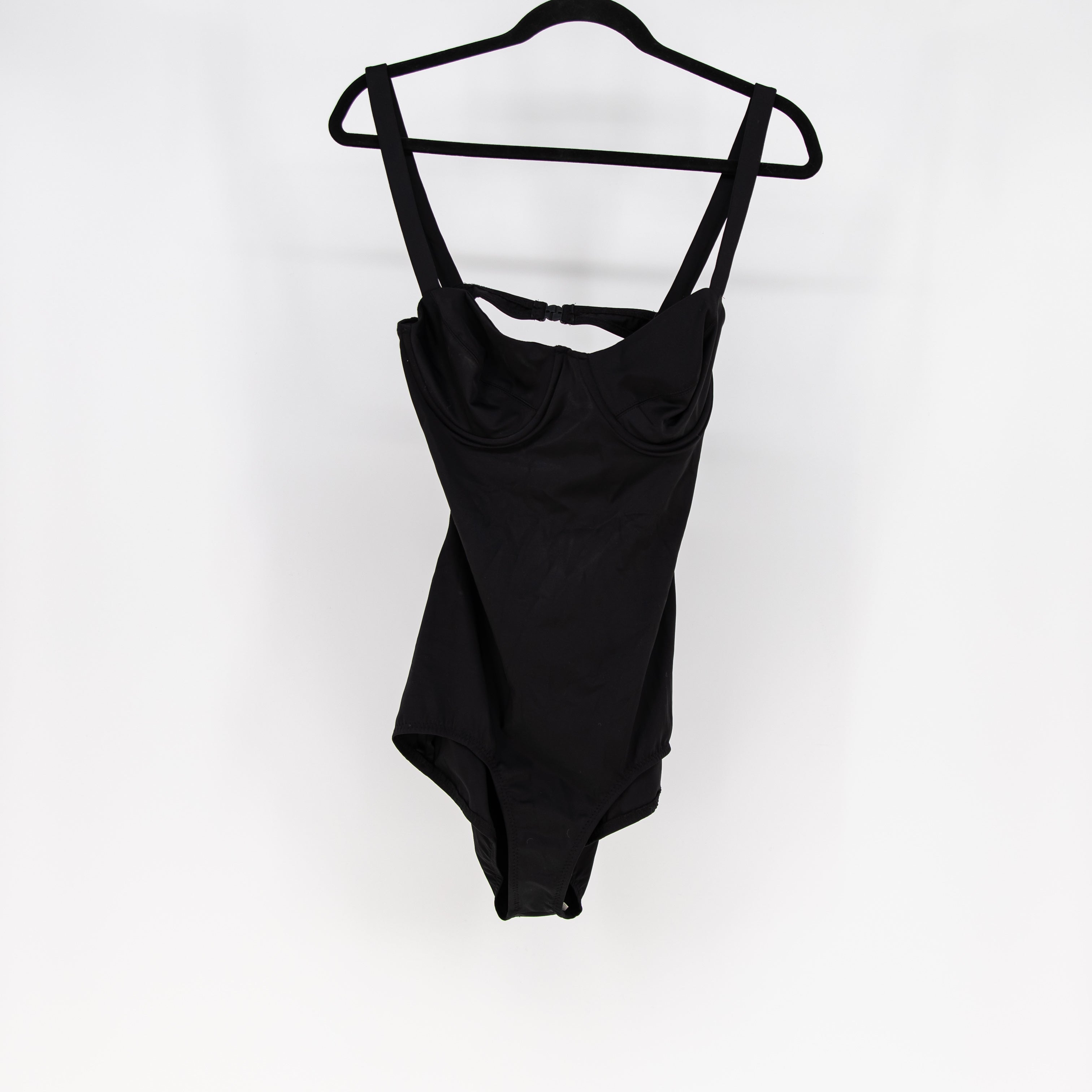 NEW Norma Kamali Vogue Mio Underwire One Piece Bathing Swim Suit Black XL