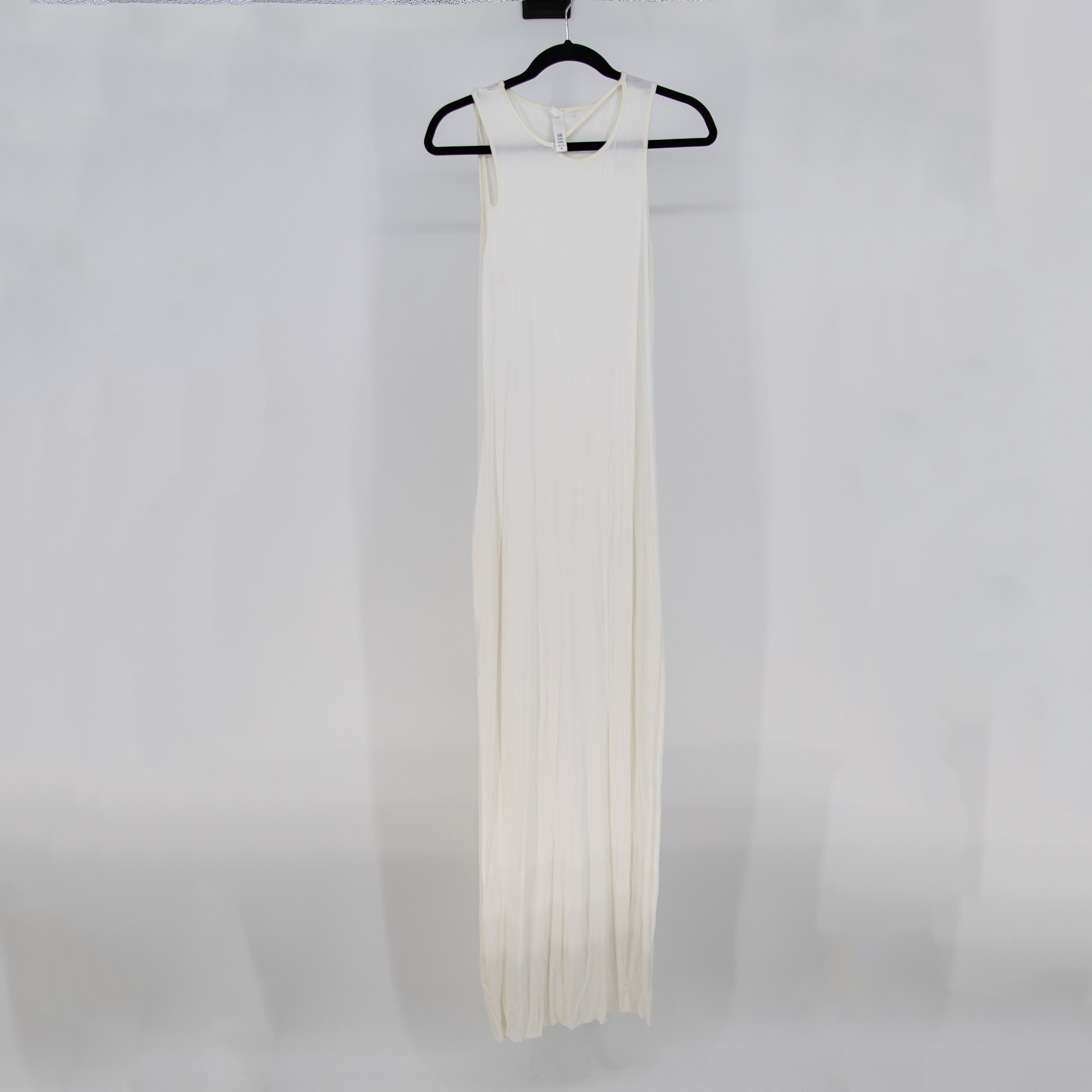 Skims Women's Soft Lounge Cutout Ribbed Knit Stretch Maxi Dress White 3X