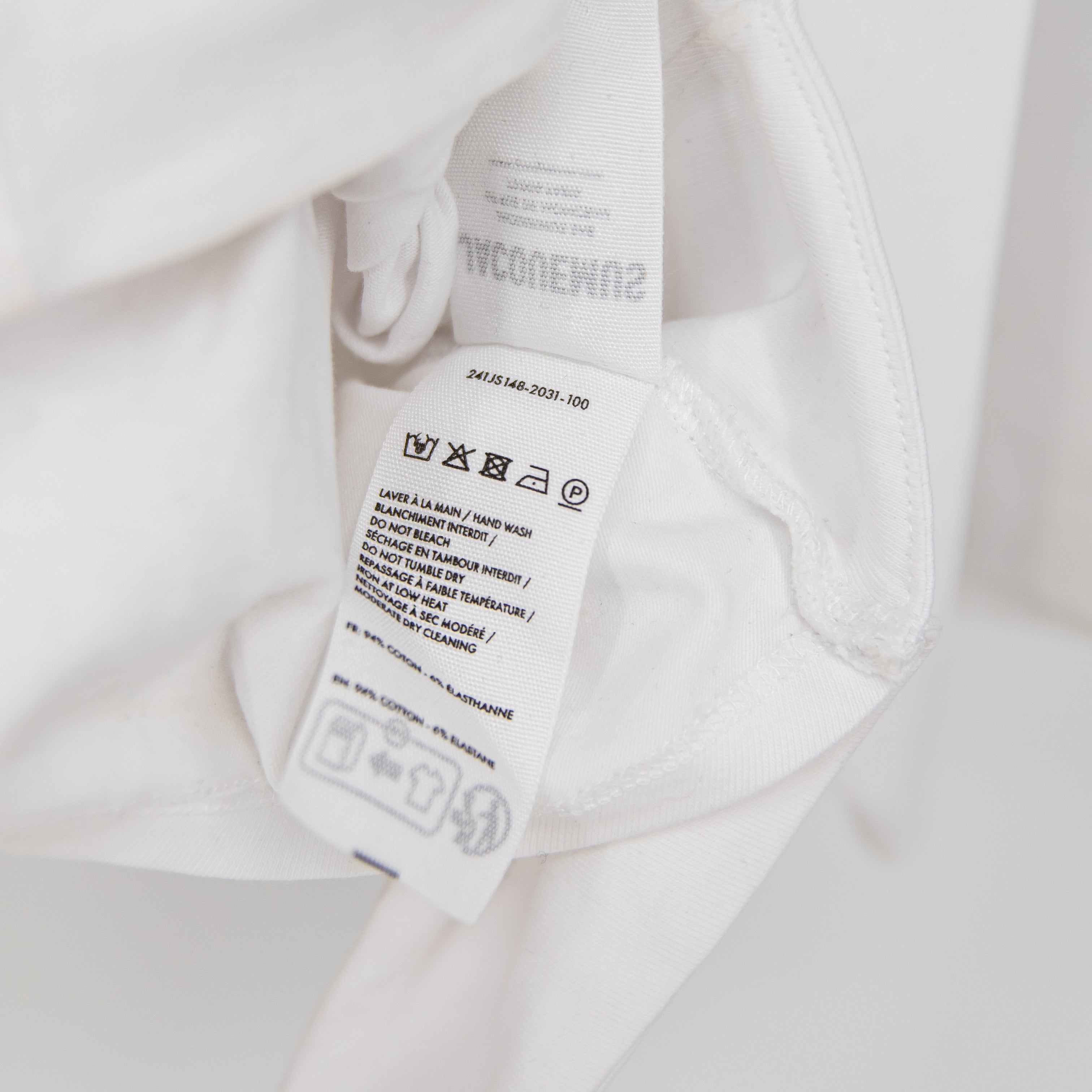 Jacquemus Cotton Stretch Corseted Gathered Crew Neck Short Sleeve Tee Shirt XXL