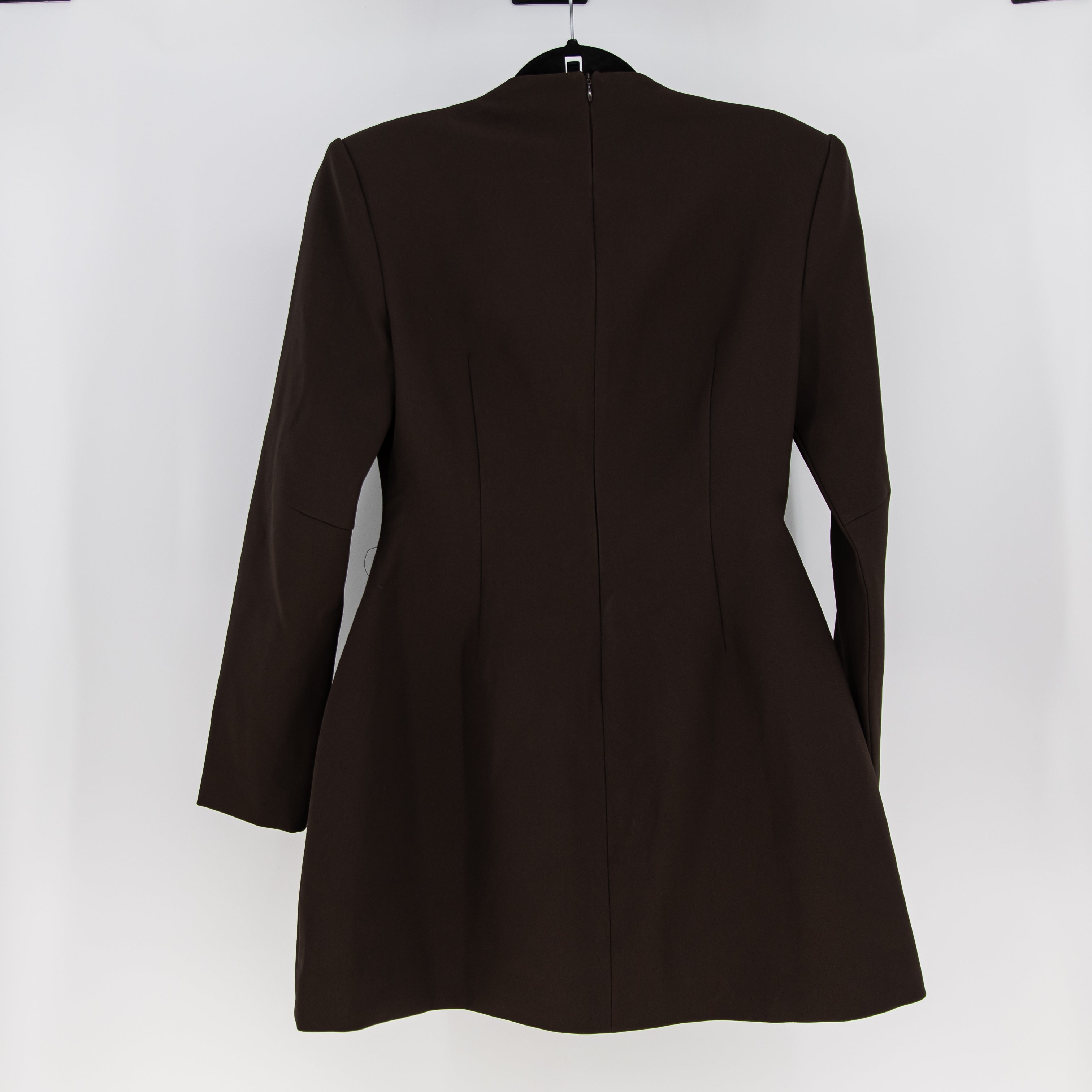 Odd Muse Women's Double Breasted Button Structured Mini Dress Classic Brown XL