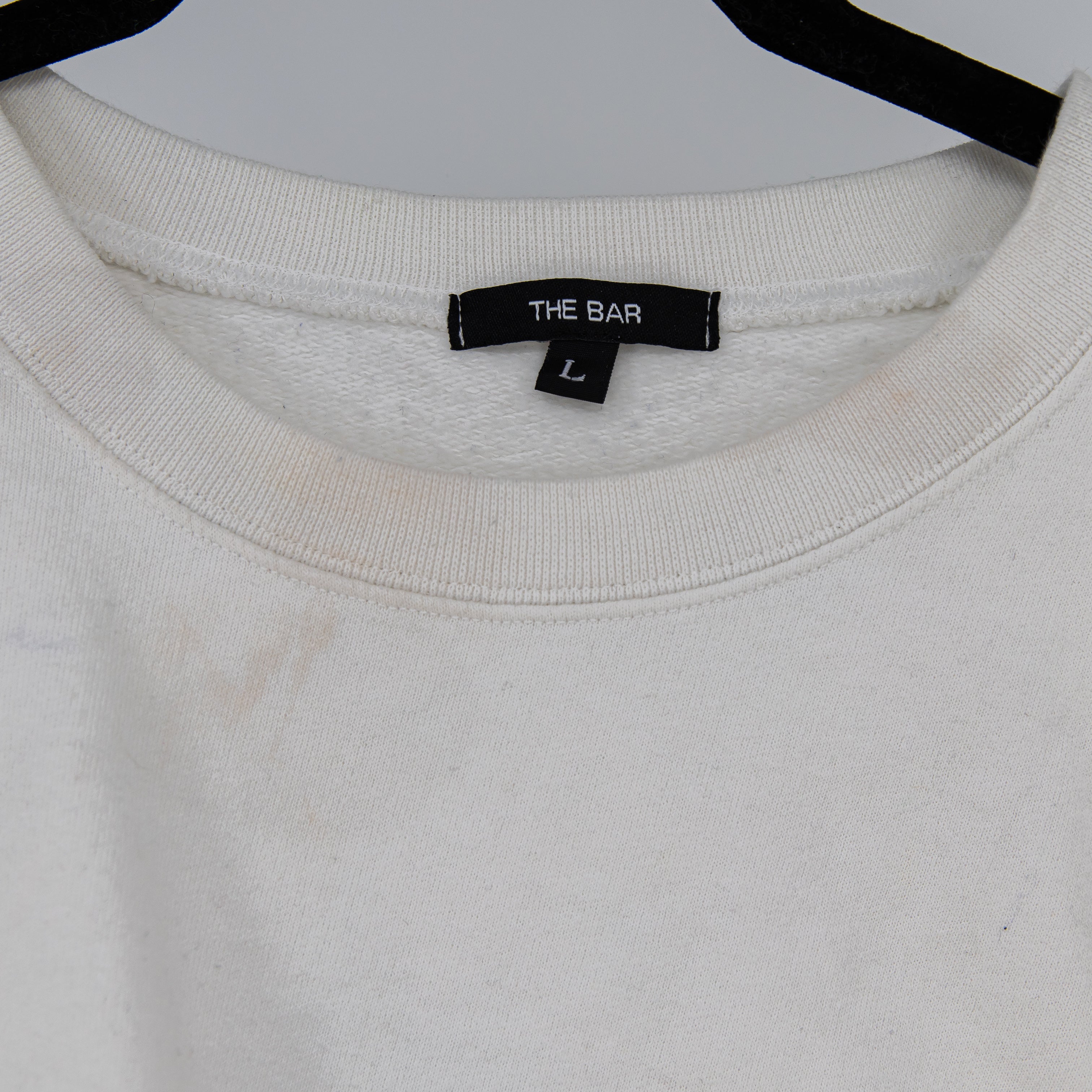 The Bar Women's Cotton Fleece Lined Crew Neck Pullover Sweatshirt Sweater Large