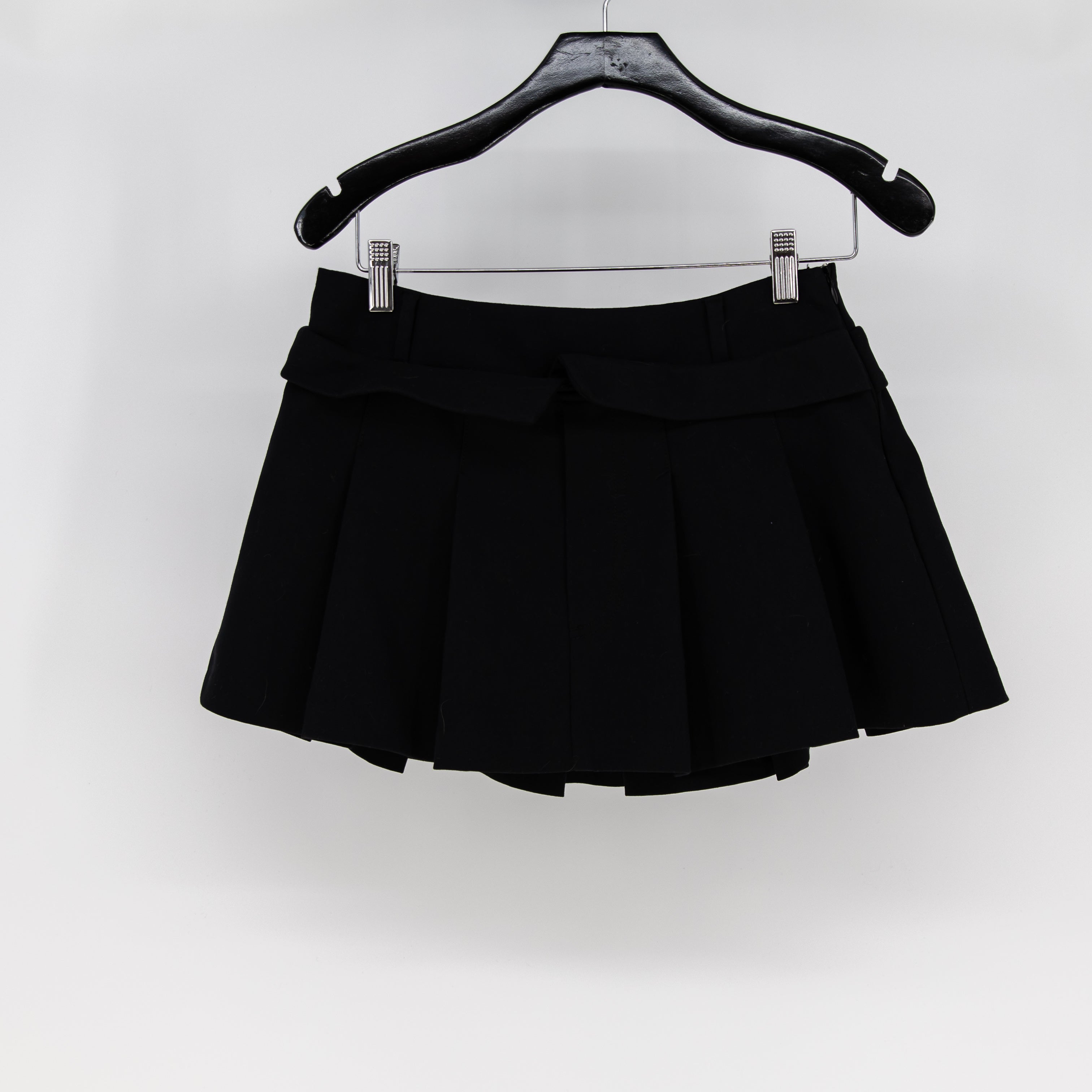 Oh Polly Women's School Girl Pleated Mini Skirt Black 4