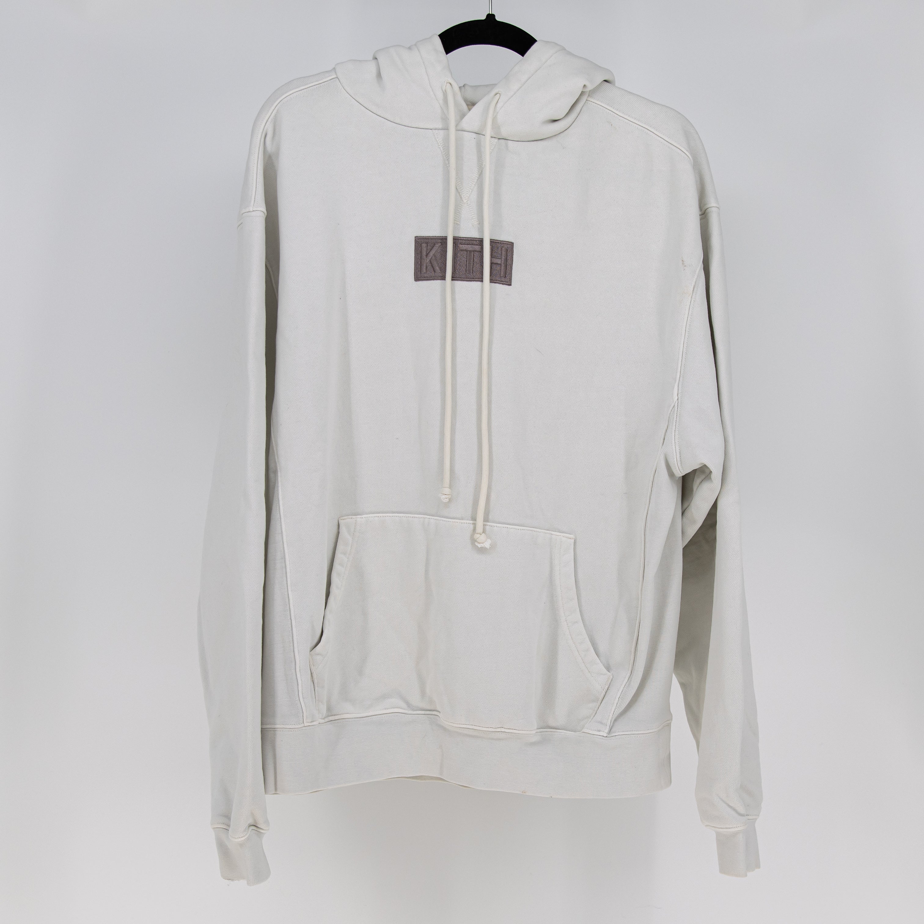 Kith Women's Cotton Fleece Terry Lined Graphic Patch Oversized Hoodie Sweatshirt
