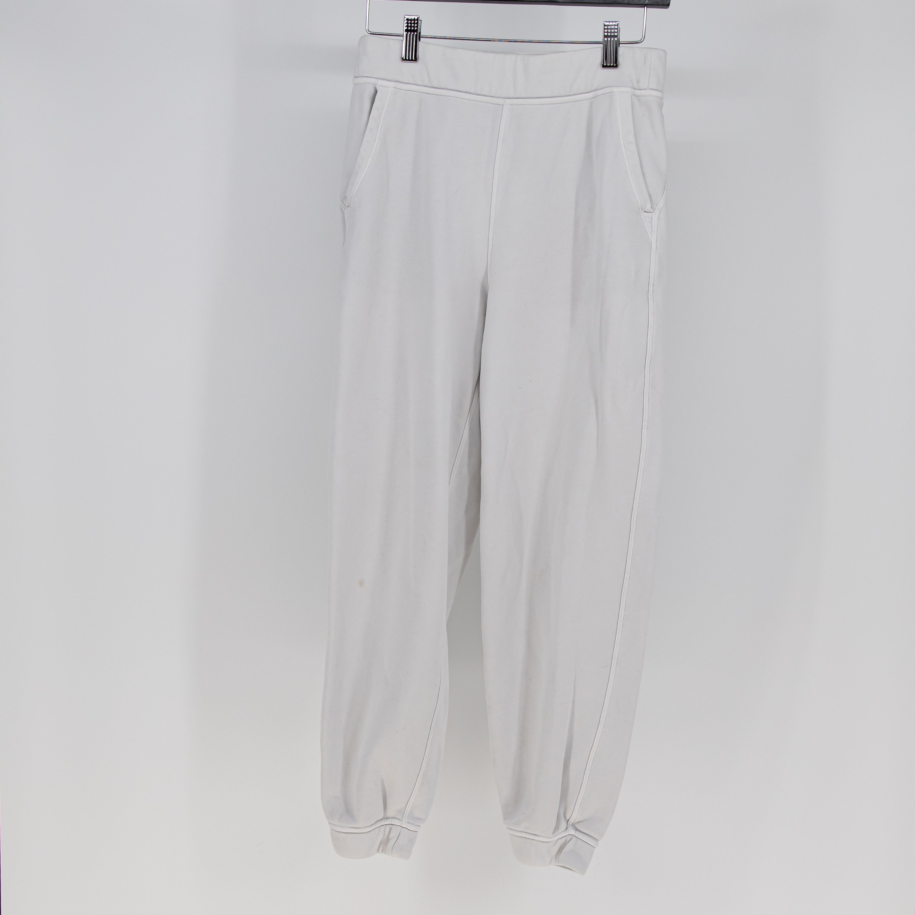 Lululemon Women's Relaxed Cotton Terry High-Rise Jogger Pants White 4