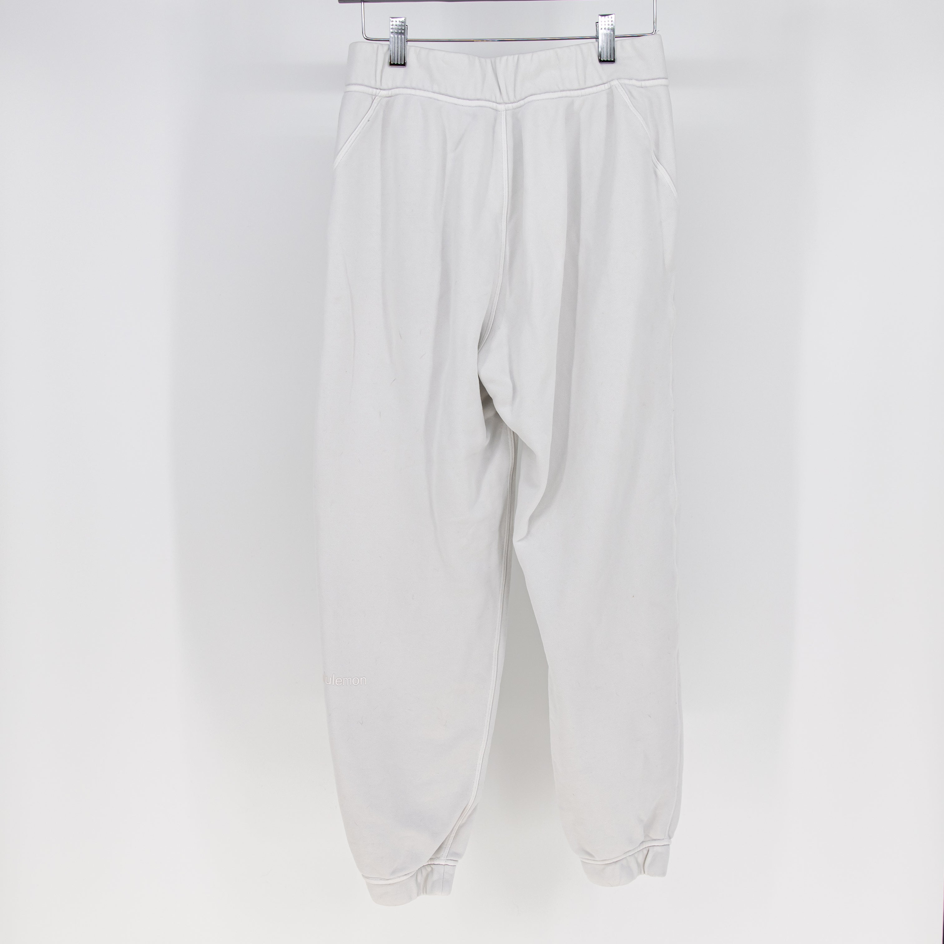 Lululemon Women's Relaxed Cotton Terry High-Rise Jogger Pants White 4