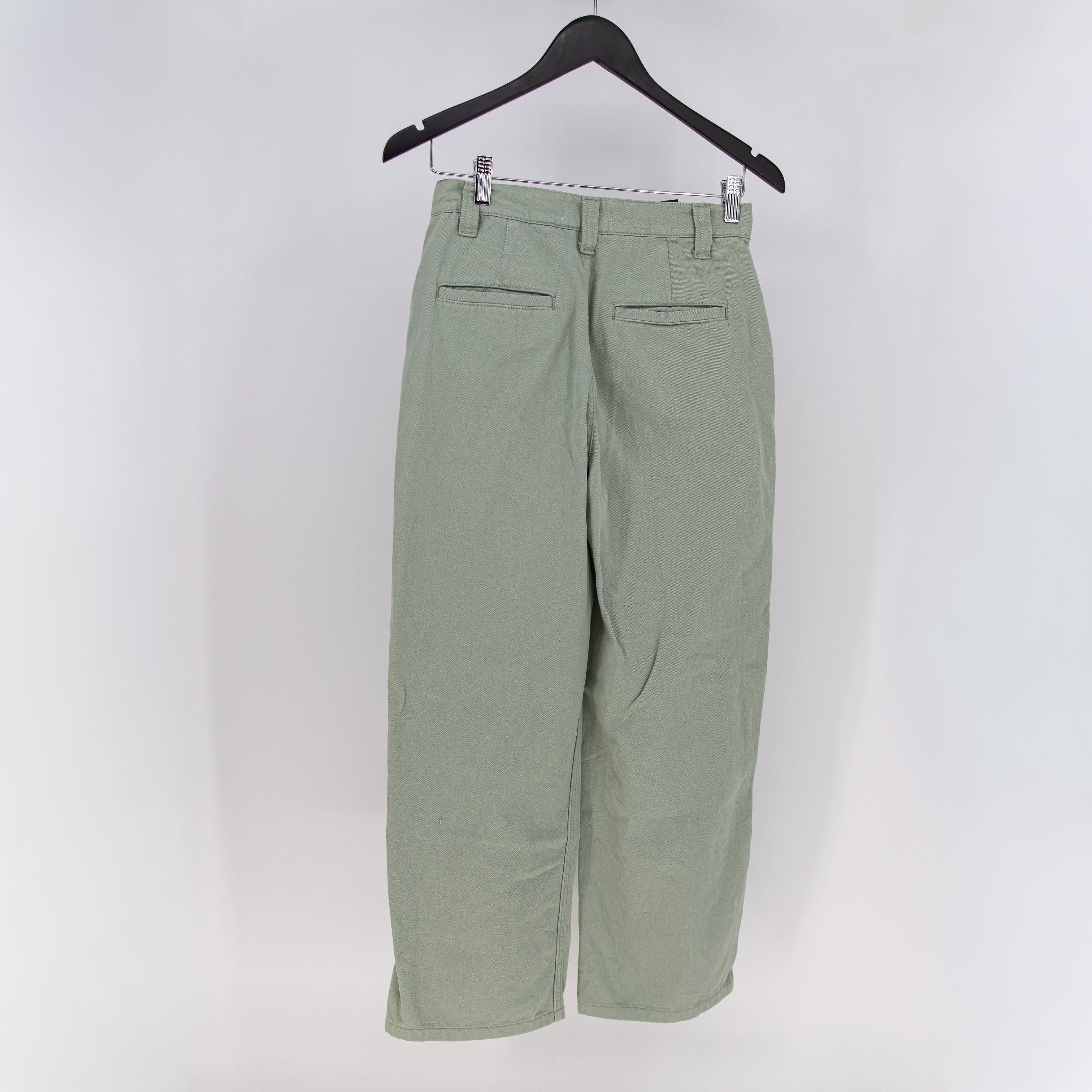 Reformation Jeans Women's Cotton Mid Rise Straight Leg Pants Sage Green 26