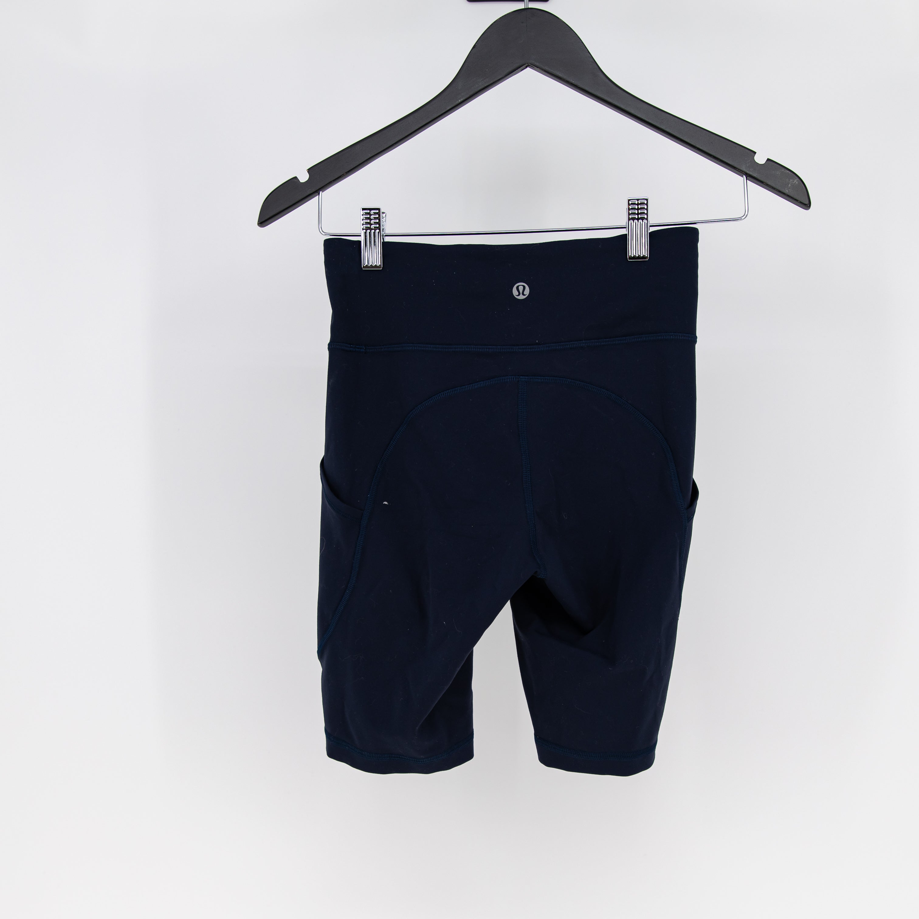 Lululemon Women's Invigorate High Rise Athletic Bike Shorts 8" True Navy Blue