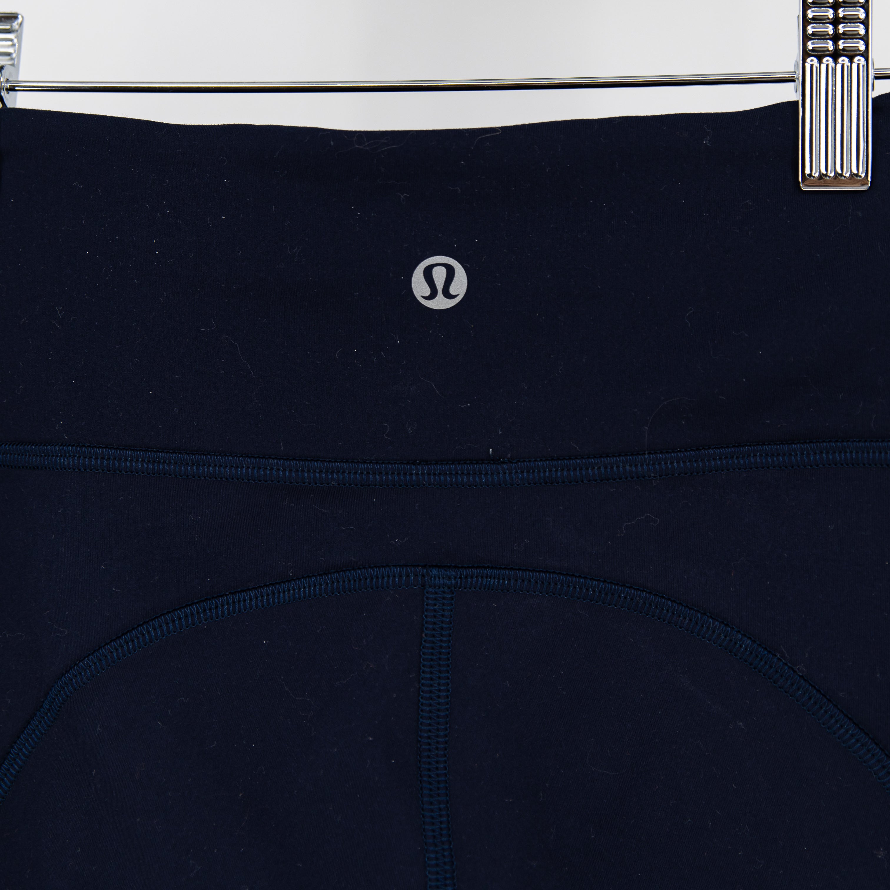 Lululemon Women's Invigorate High Rise Athletic Bike Shorts 8" True Navy Blue