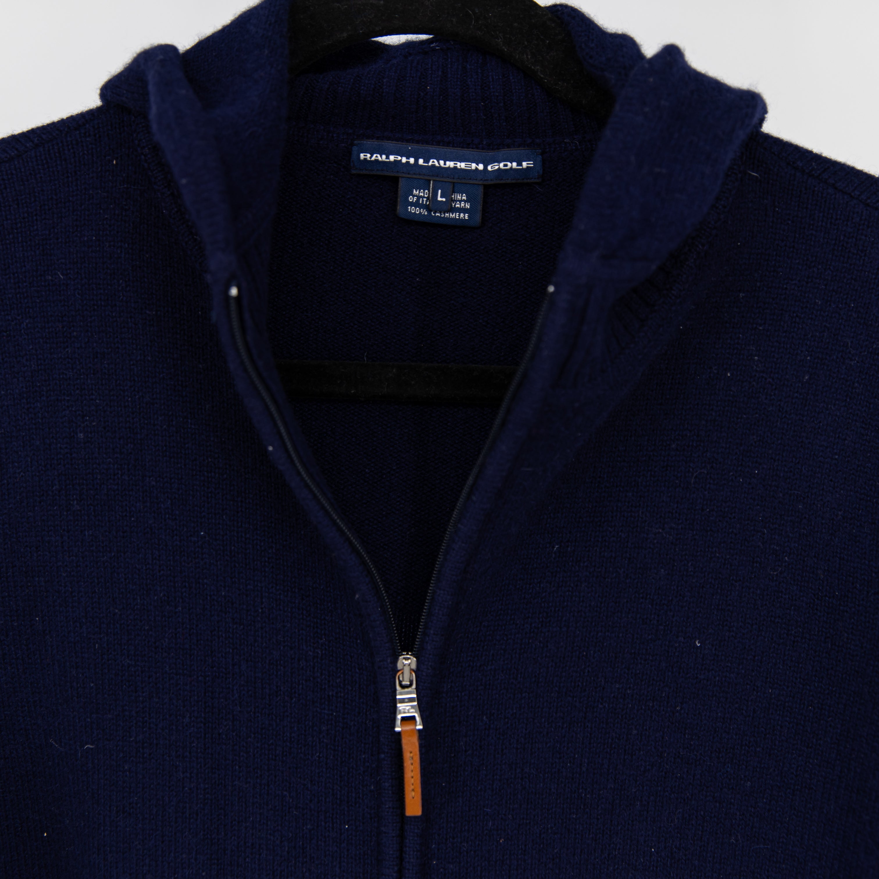 Ralph Lauren Golf Women's 100% Cashmere Knit Full Zip Sweater Cardigan Hoodie