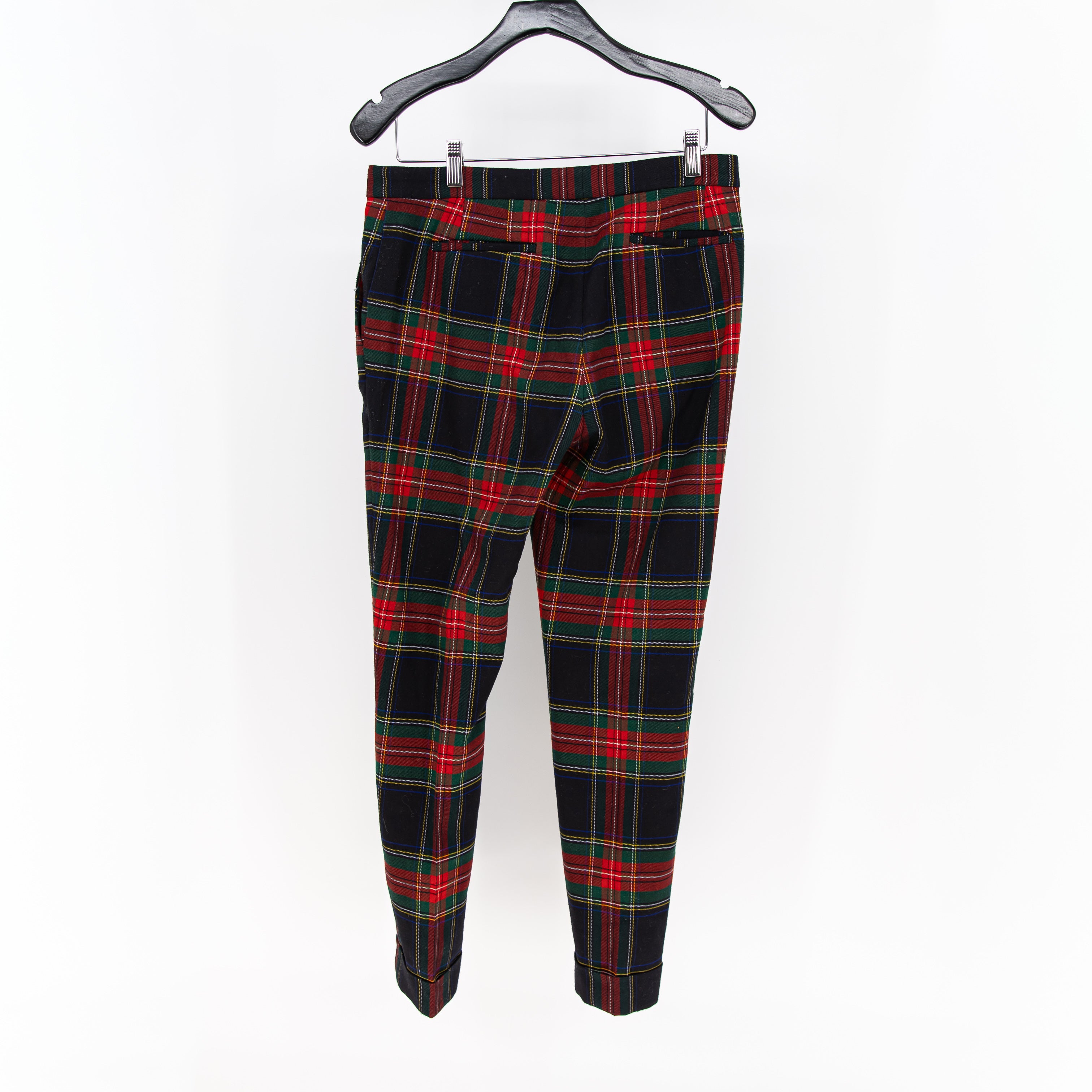 LAUREN Ralph Lauren Women's Holiday Christmas Tartan Plaid Ankle Crop Pants
