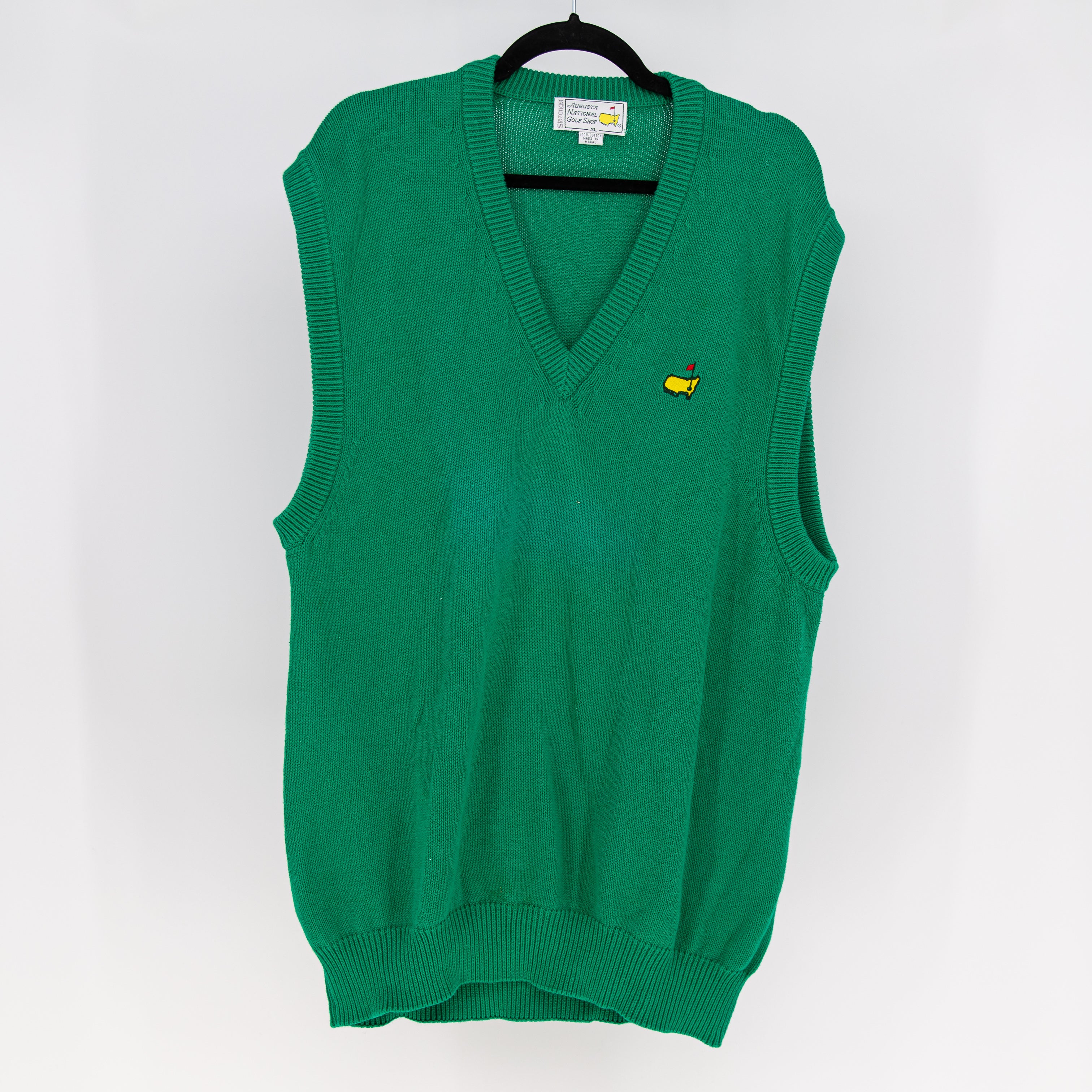 The Masters Augusta National Golf Shop Cotton Sleeveless V Neck Sweater Vest XL