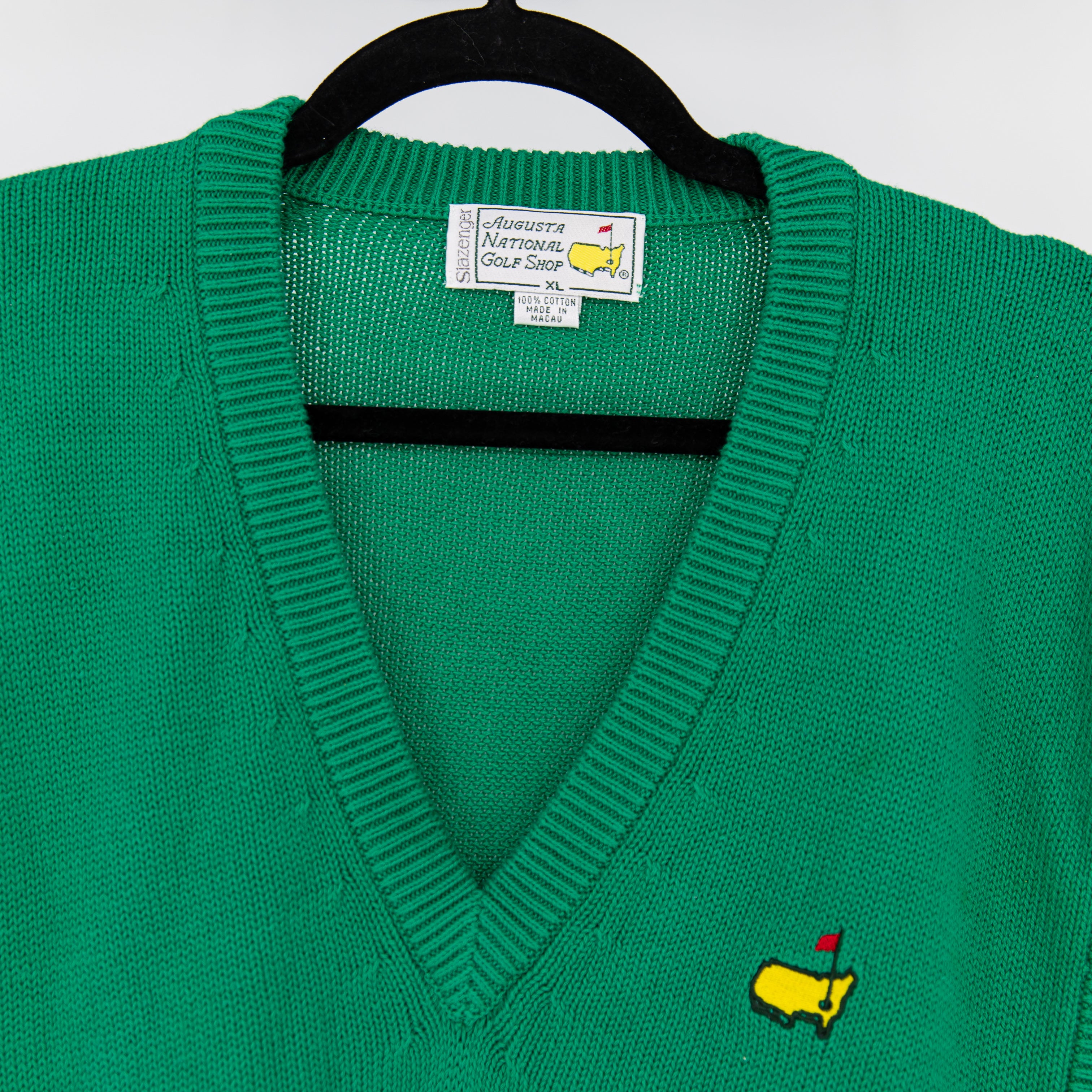 The Masters Augusta National Golf Shop Cotton Sleeveless V Neck Sweater Vest XL