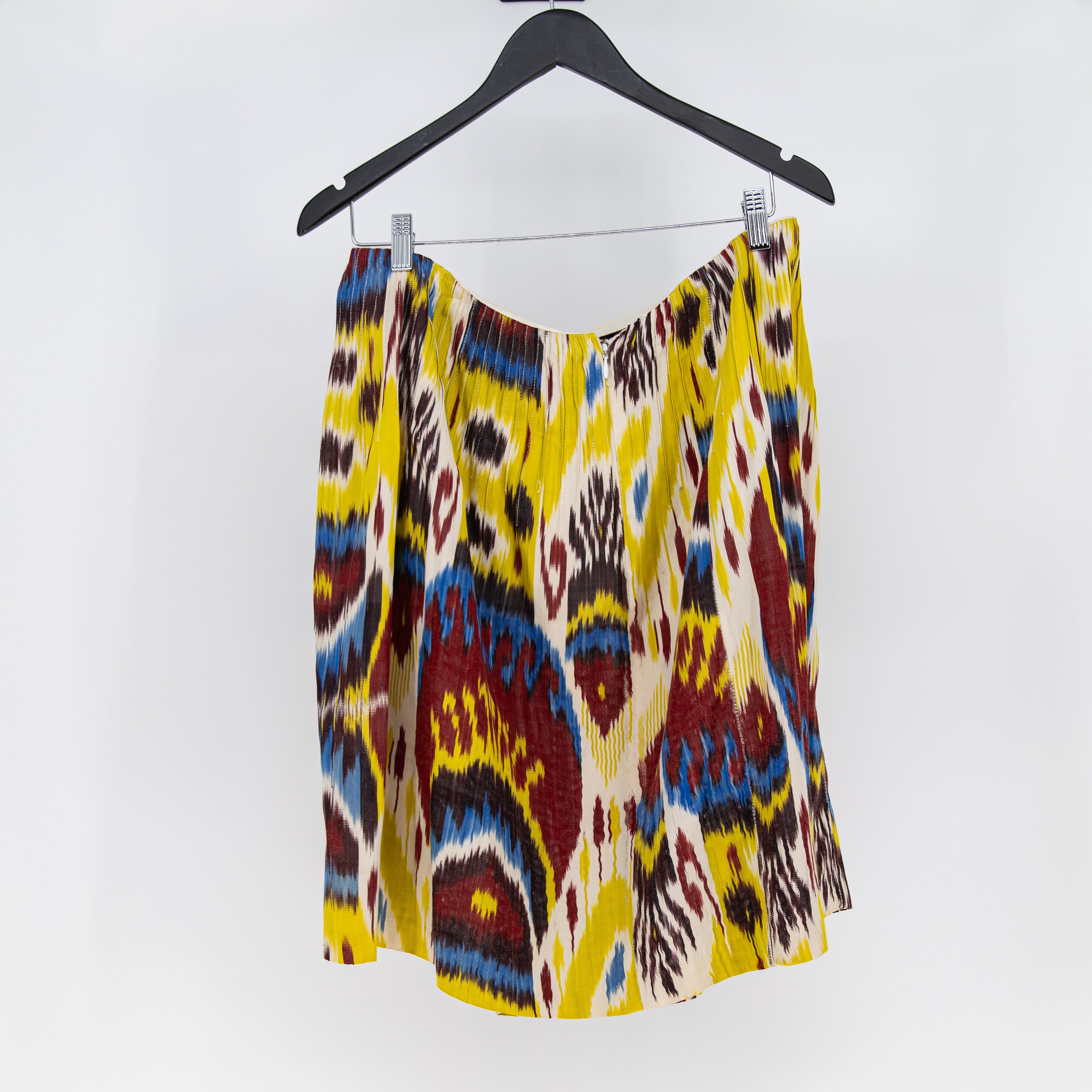 Oscar De La Renta Ikat Abstract Print Pattern A Line Knee Length Skirt 12