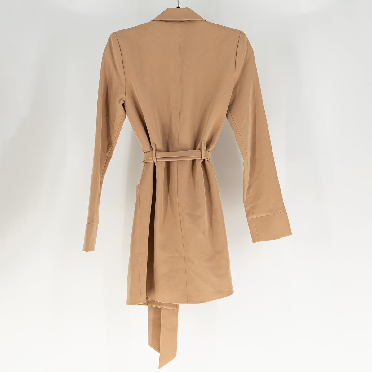 Camila Coelho Davide Deep V Neck Quarter Sleeve Blazer Mini Dress Nude Toffee