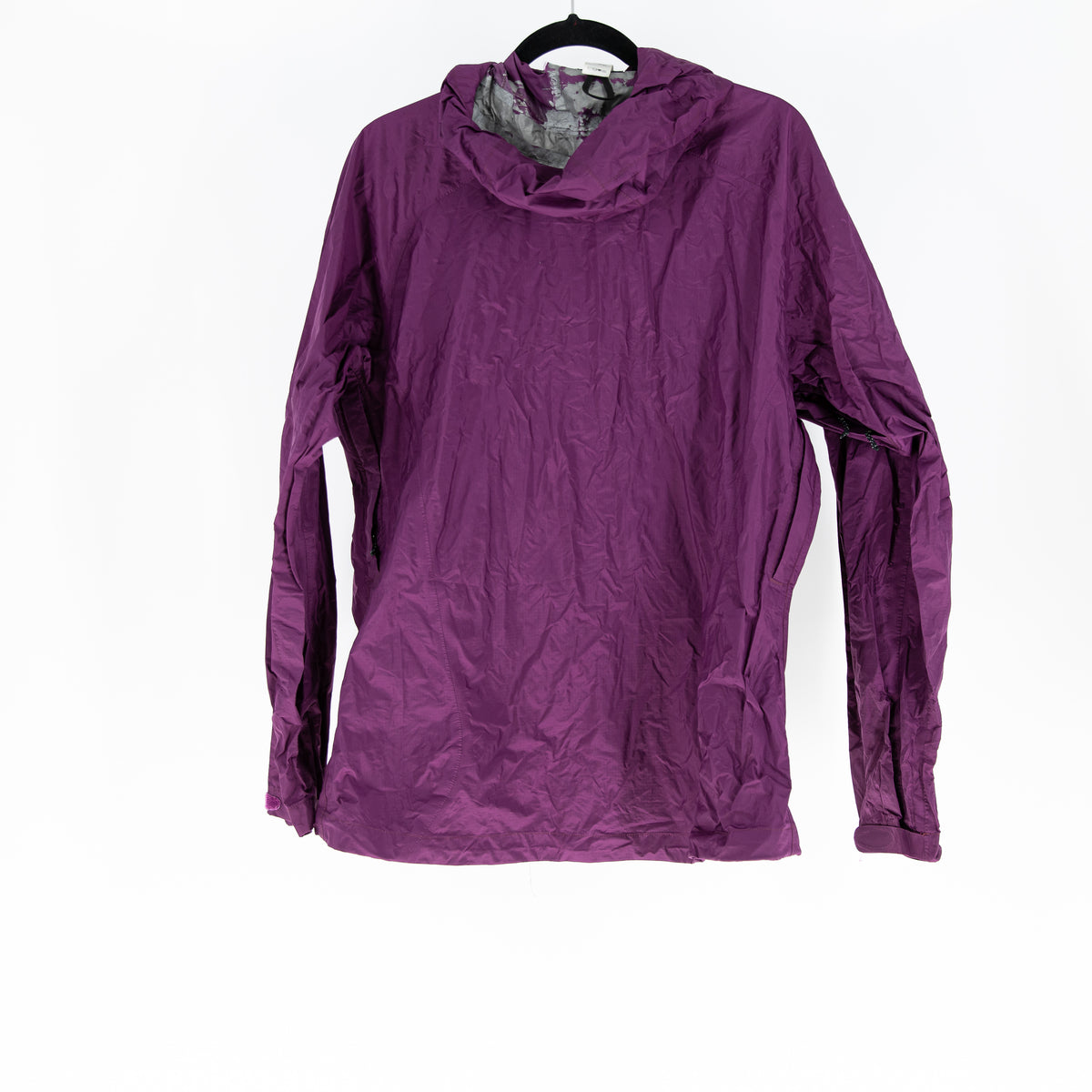 Patagonia Women's Waterproof Full Zip Hooded Hood Rain Jacket Plumb Purple Large