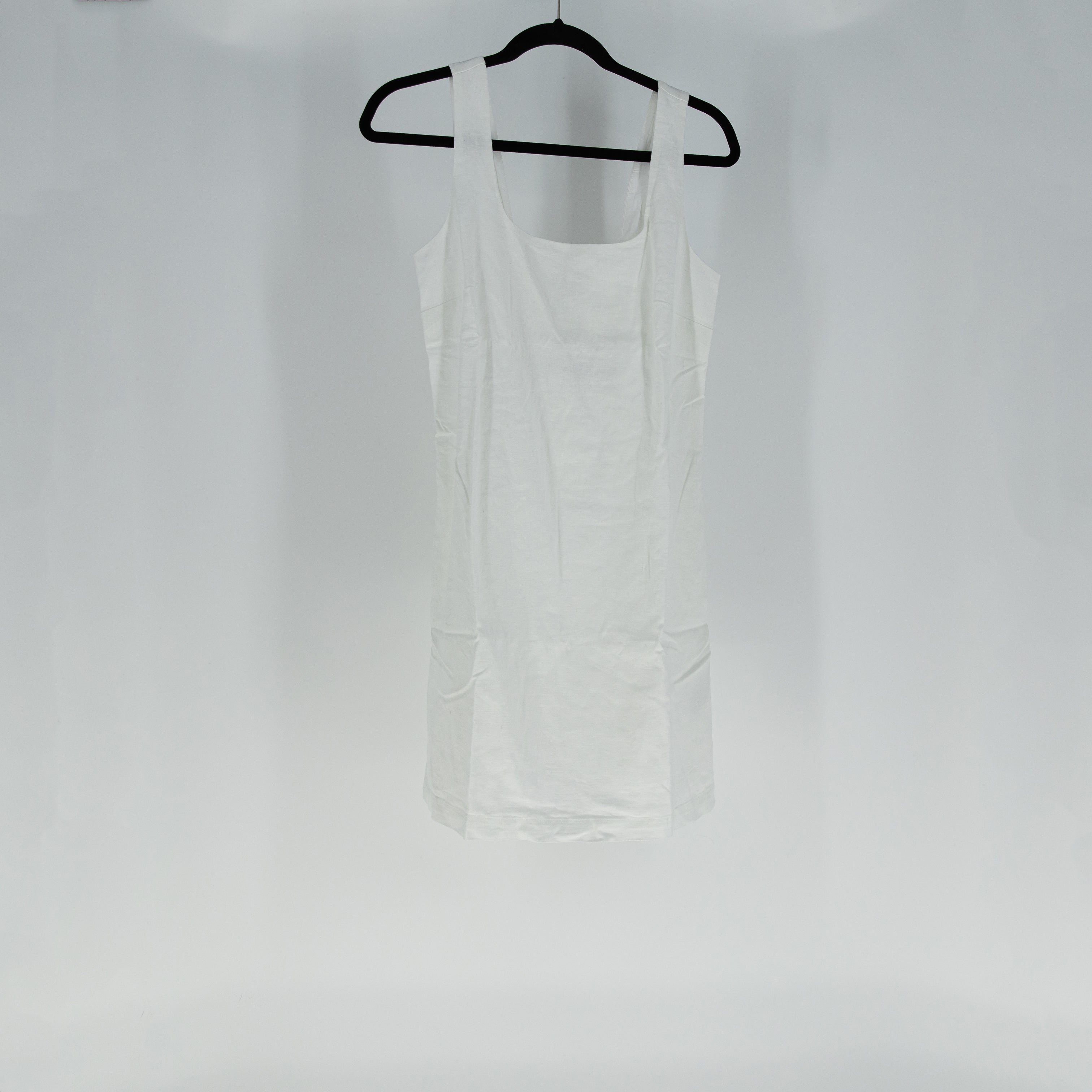 NEW J. Crew Linen Blend Square Neck Sleeveless Mini Shift Dress White Small