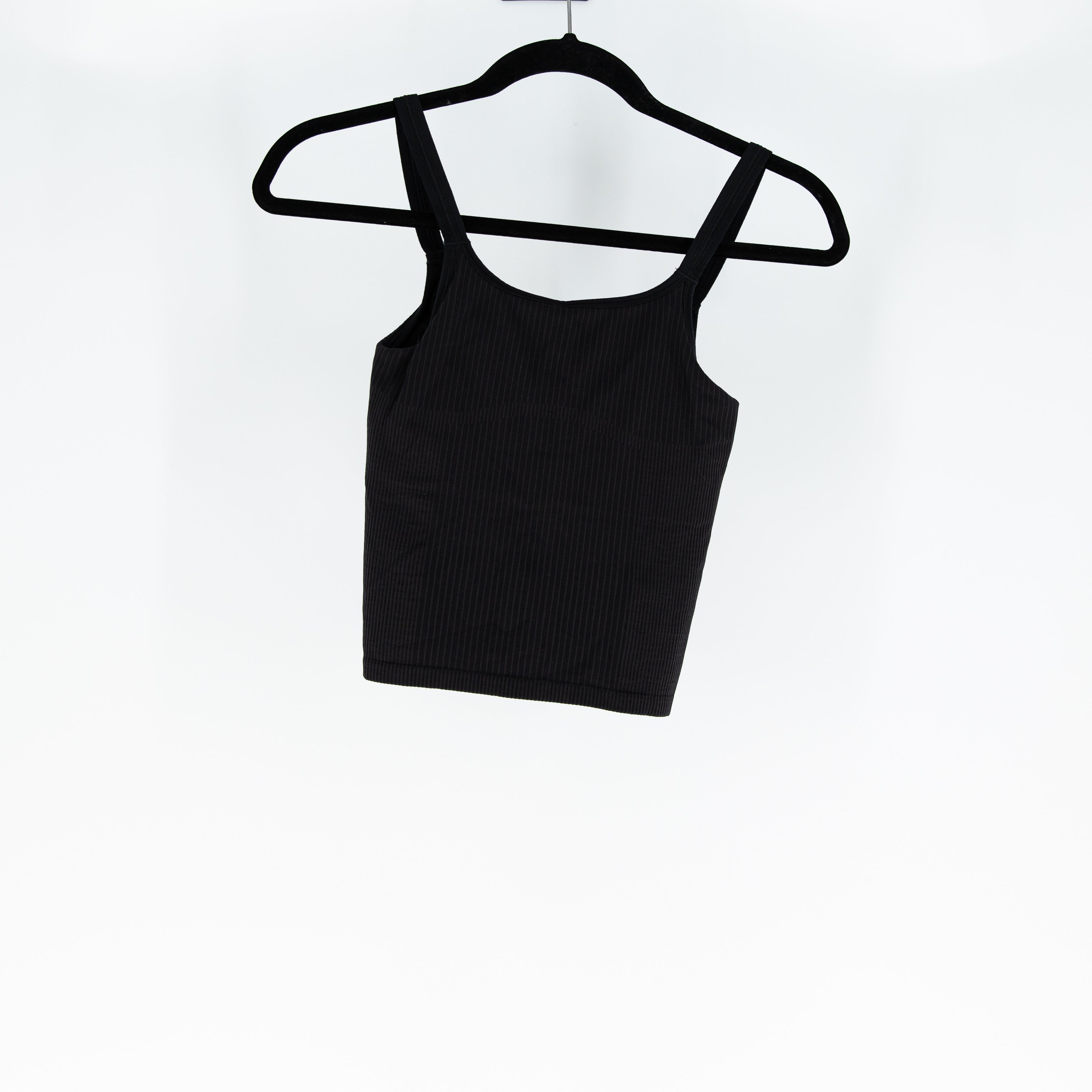Lululemon Women's Ebb To Street Scoop Neck Cropped Athletic Tank Top Black 4