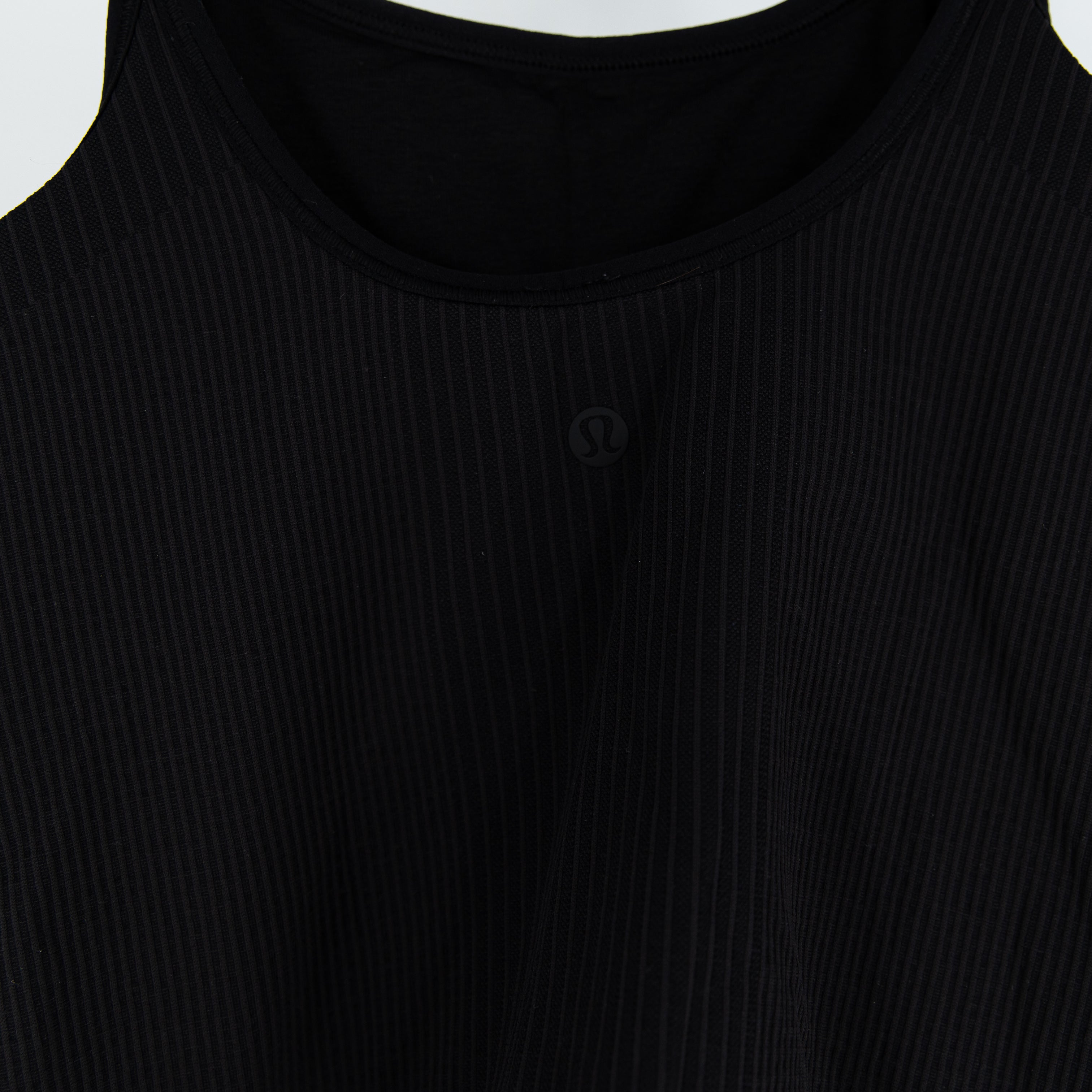 Lululemon Women's Ebb To Street Scoop Neck Cropped Athletic Tank Top Black 4