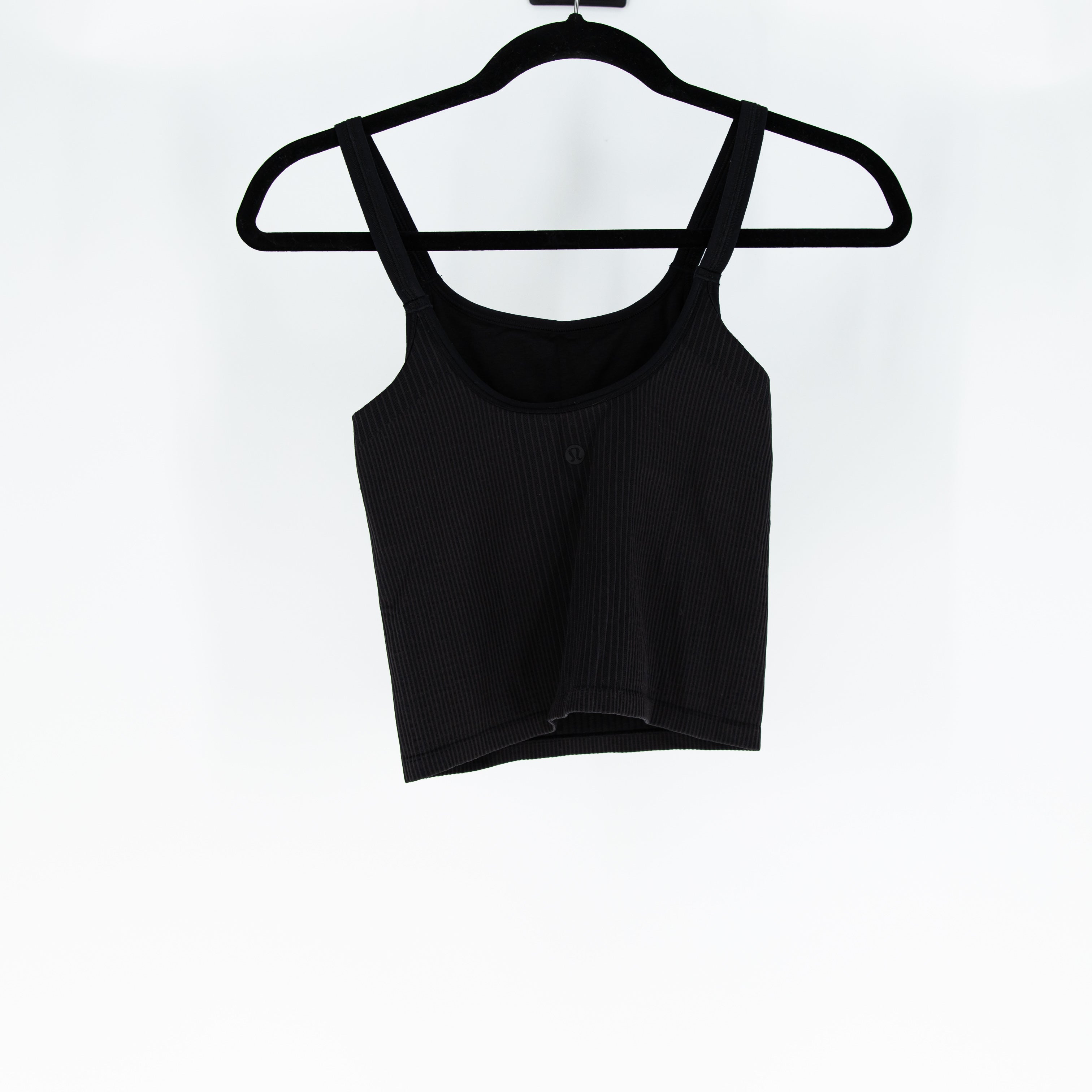 Lululemon Women's Ebb To Street Scoop Neck Cropped Athletic Tank Top Black 4