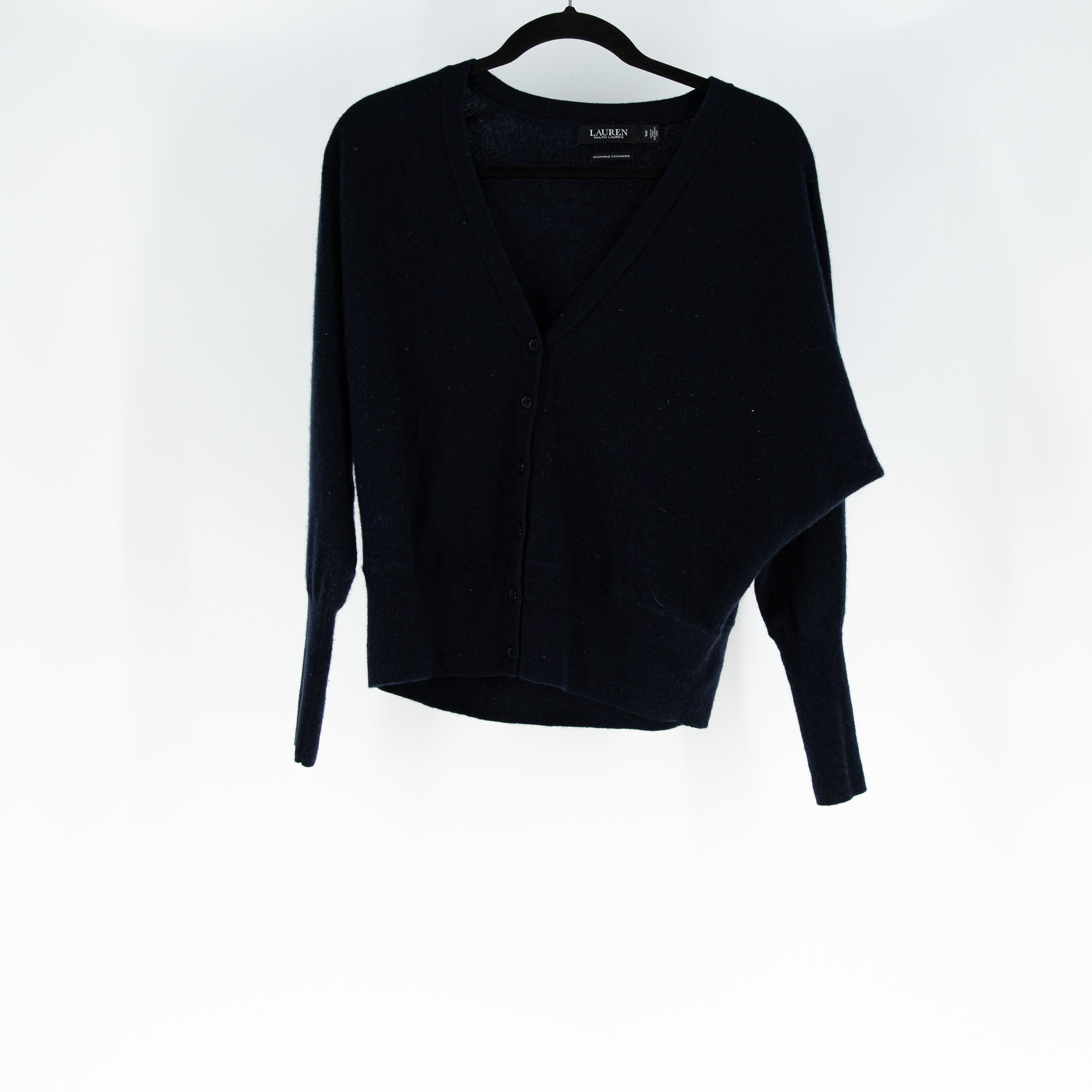 LAUREN Ralph Lauren Women's 100% Washable Cashmere Knit Button Cardigan Sweater