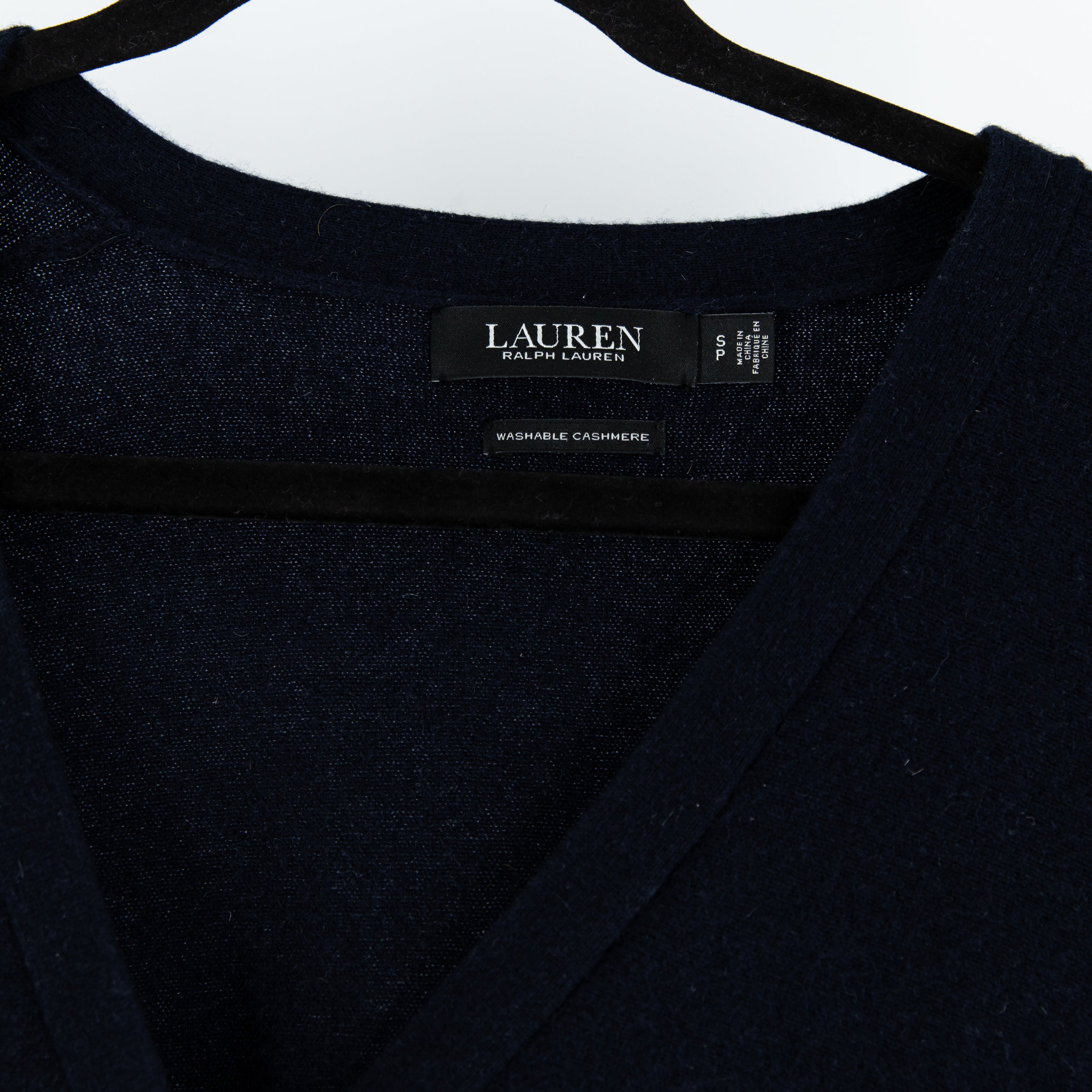 LAUREN Ralph Lauren Women's 100% Washable Cashmere Knit Button Cardigan Sweater