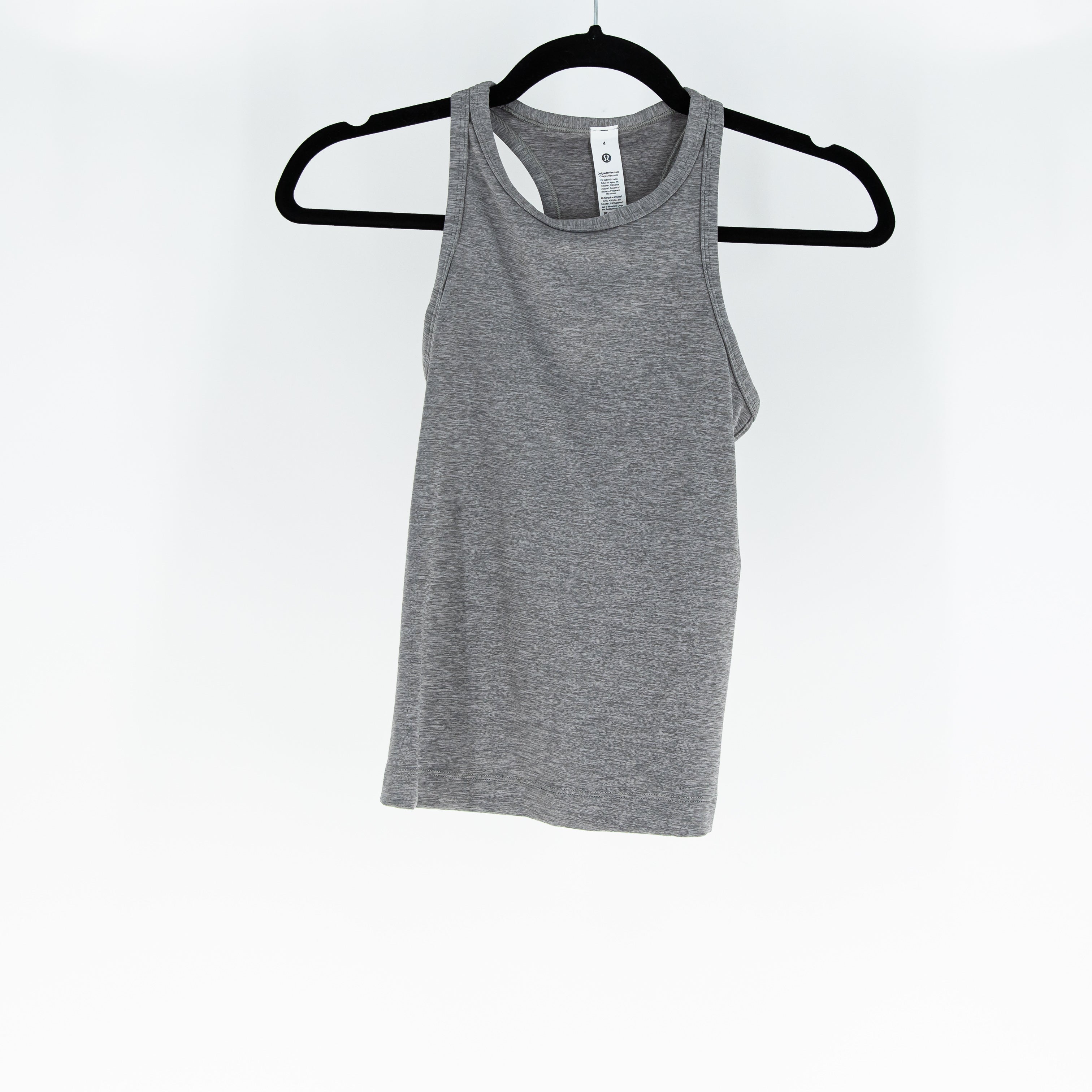 NEW Lululemon Align Waist Length Racerback Tank Top Heathered Core Medium Grey 4
