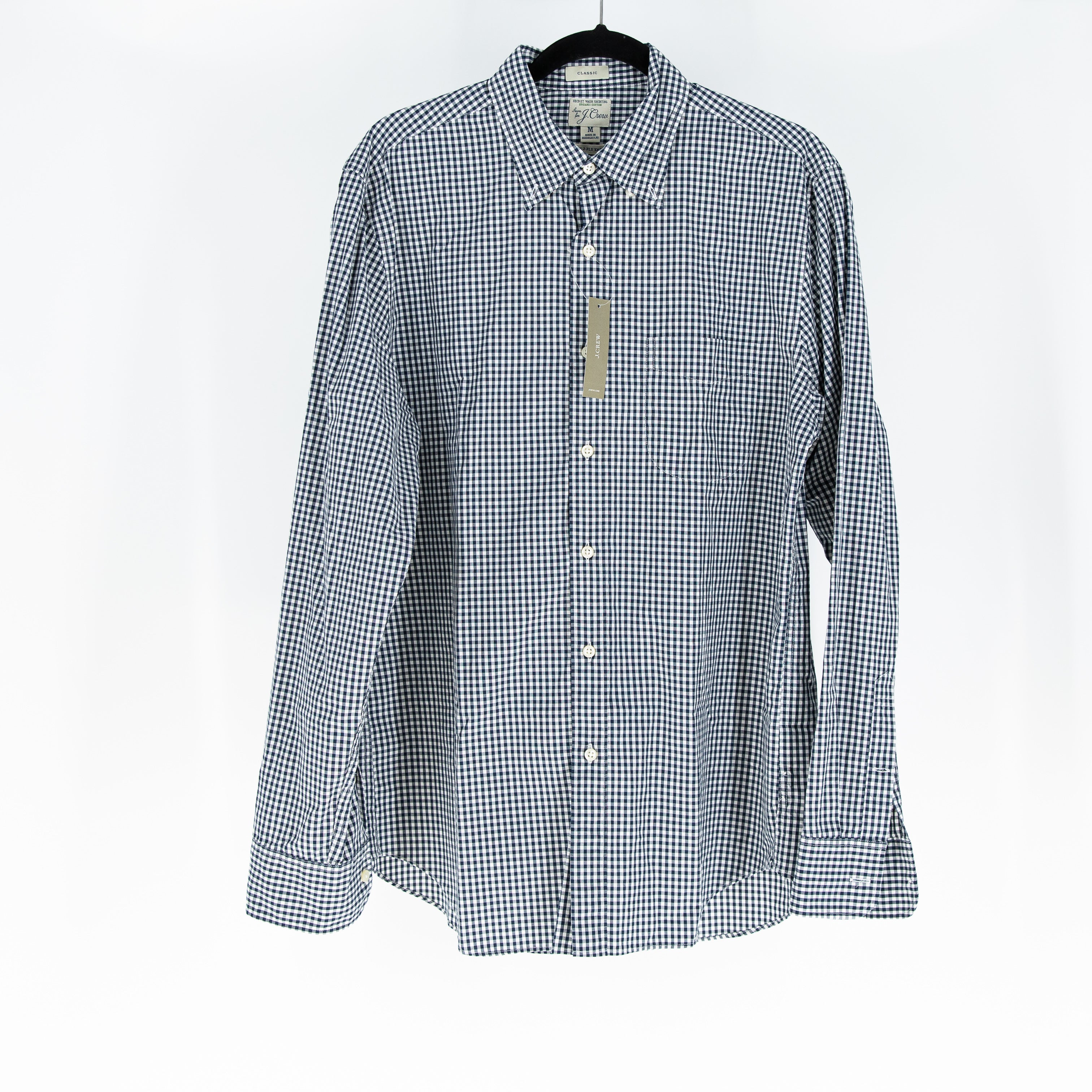 NEW J. Crew Men's Secret Wash Organic Cotton Poplin Button Down Dress Shirt M
