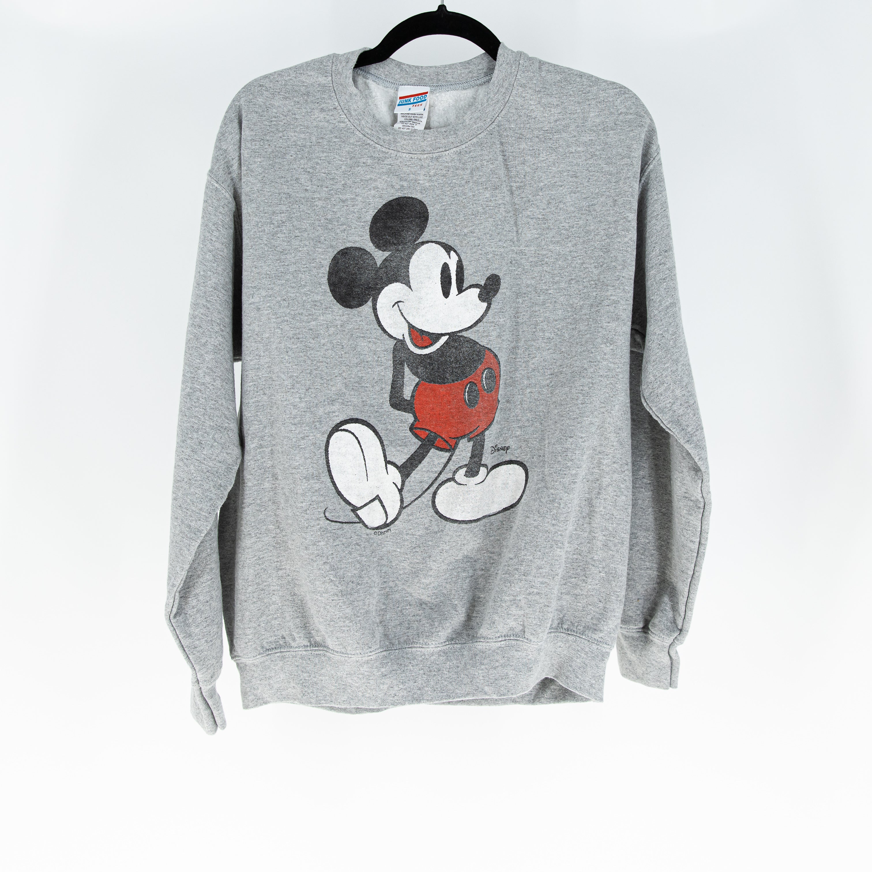 Junk Food Classic Mickey Mouse Disney Flea Market Fleece Crew Neck Sweatshirt S